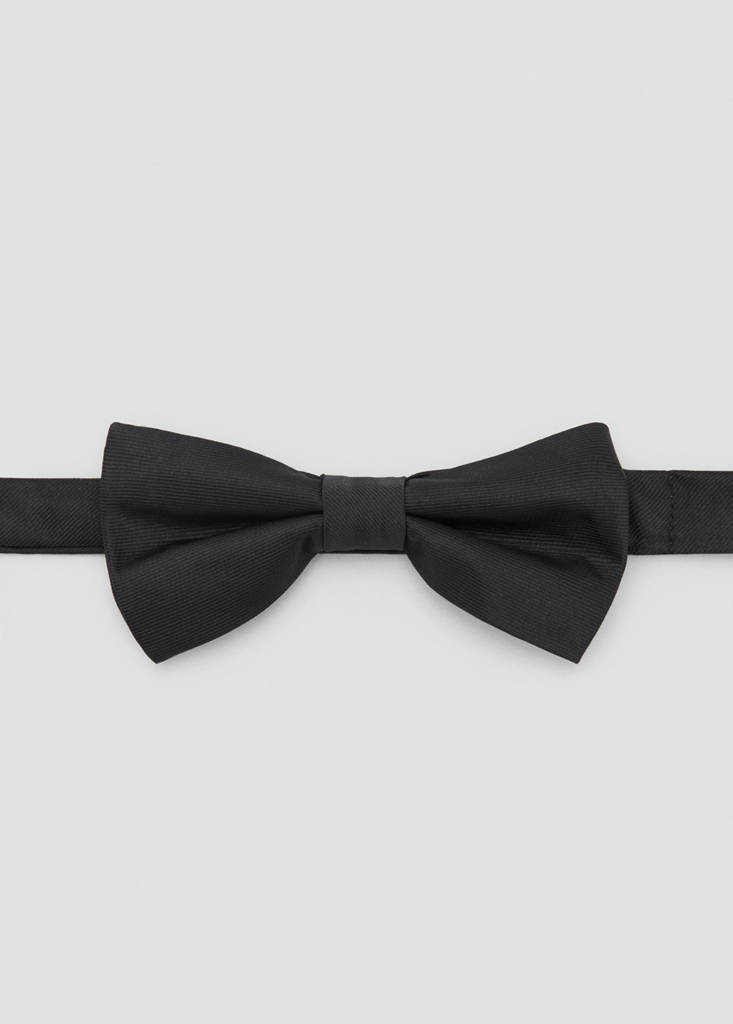 Plain bow tie — Black