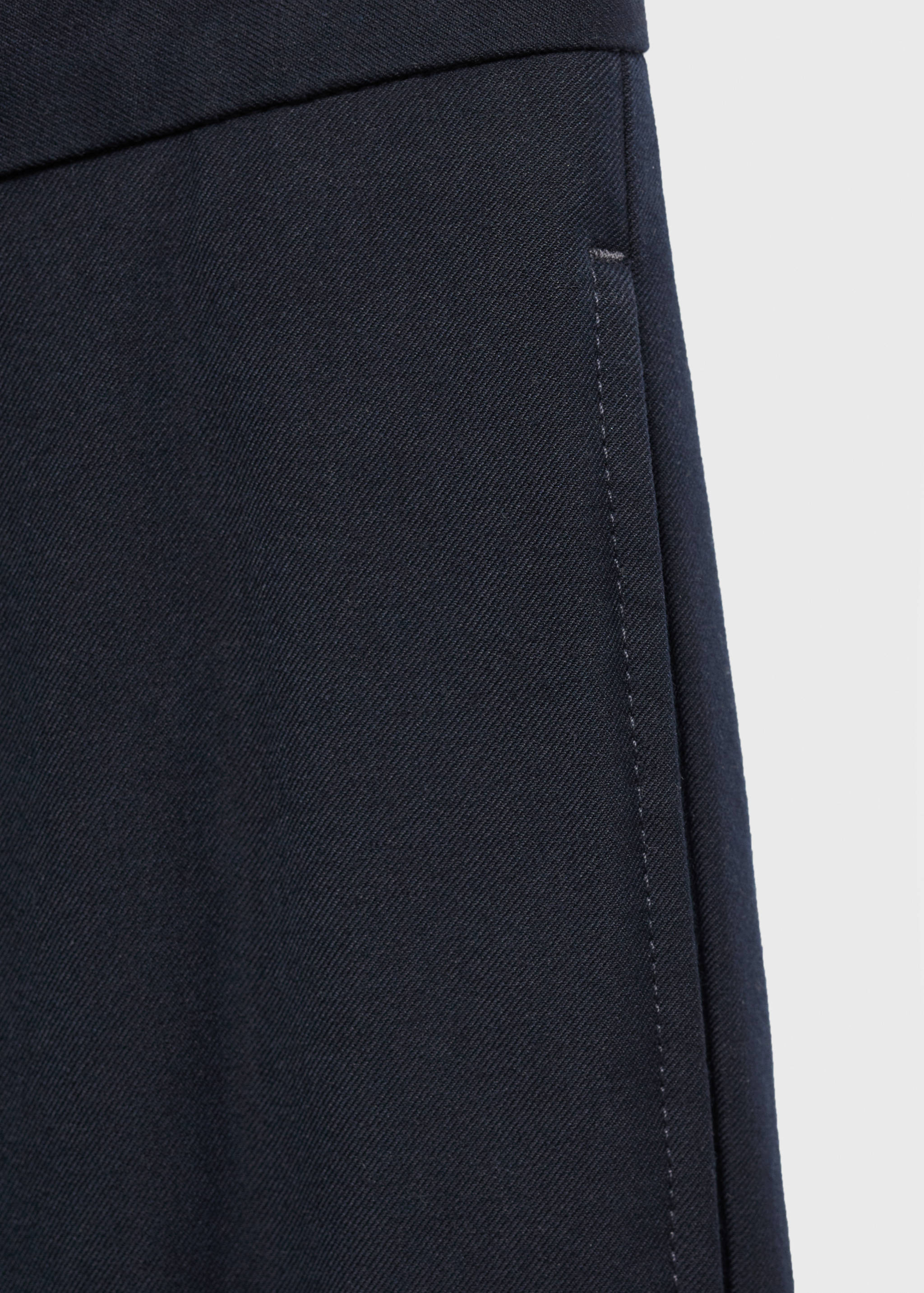 Flanellen regular-fit bandplooibroek - Detail van het artikel 0