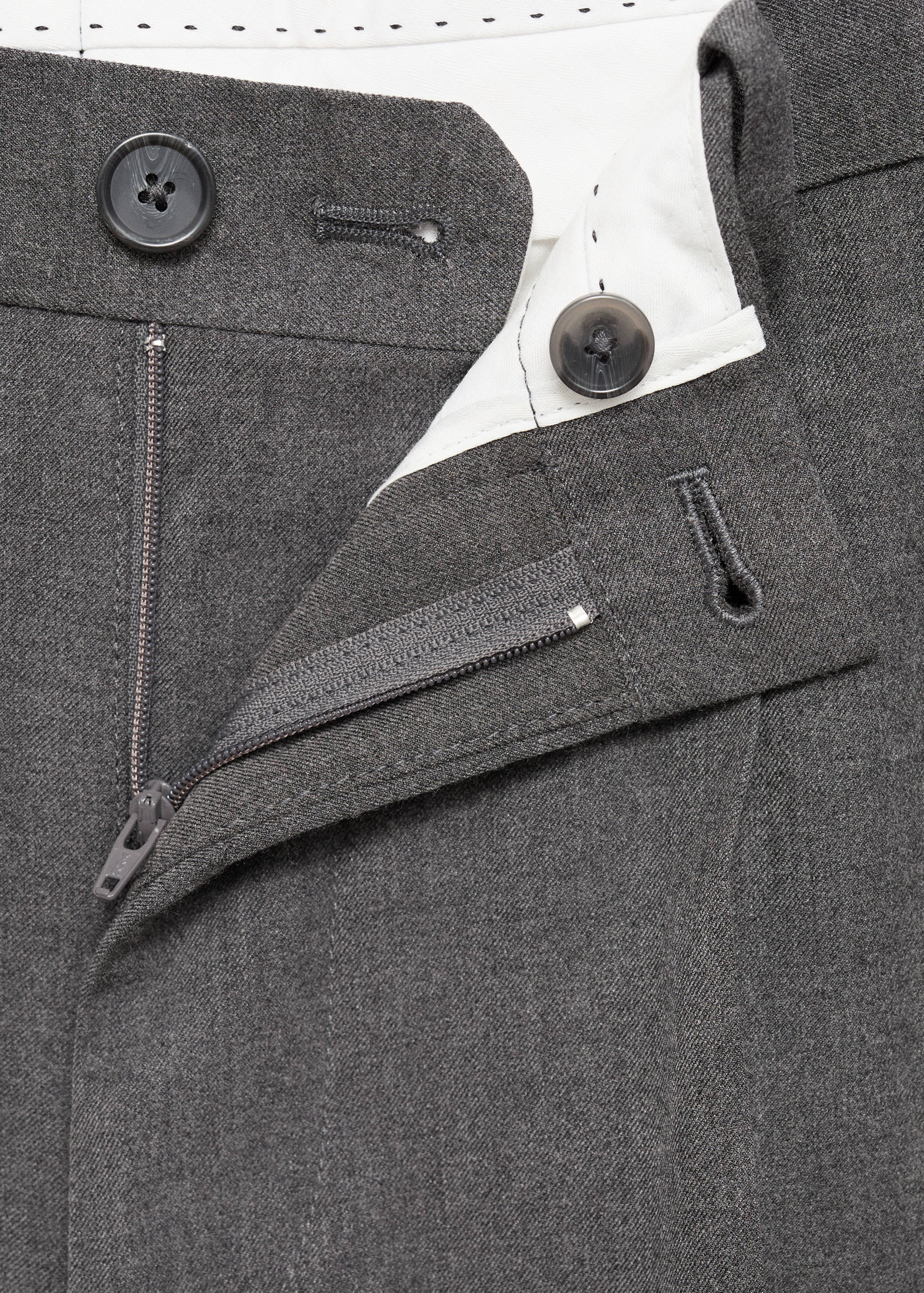 Flanellen regular-fit bandplooibroek - Detail van het artikel 8