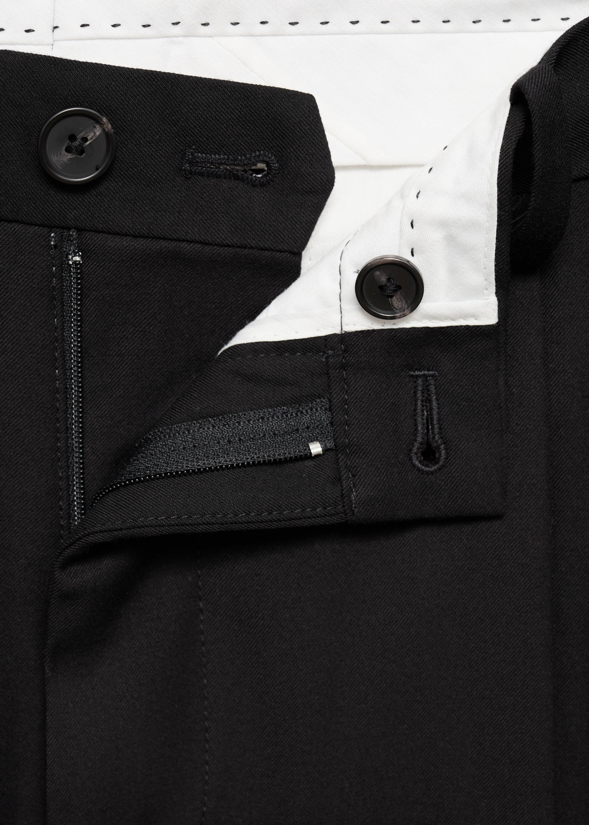 Flanellen regular-fit bandplooibroek - Detail van het artikel 8