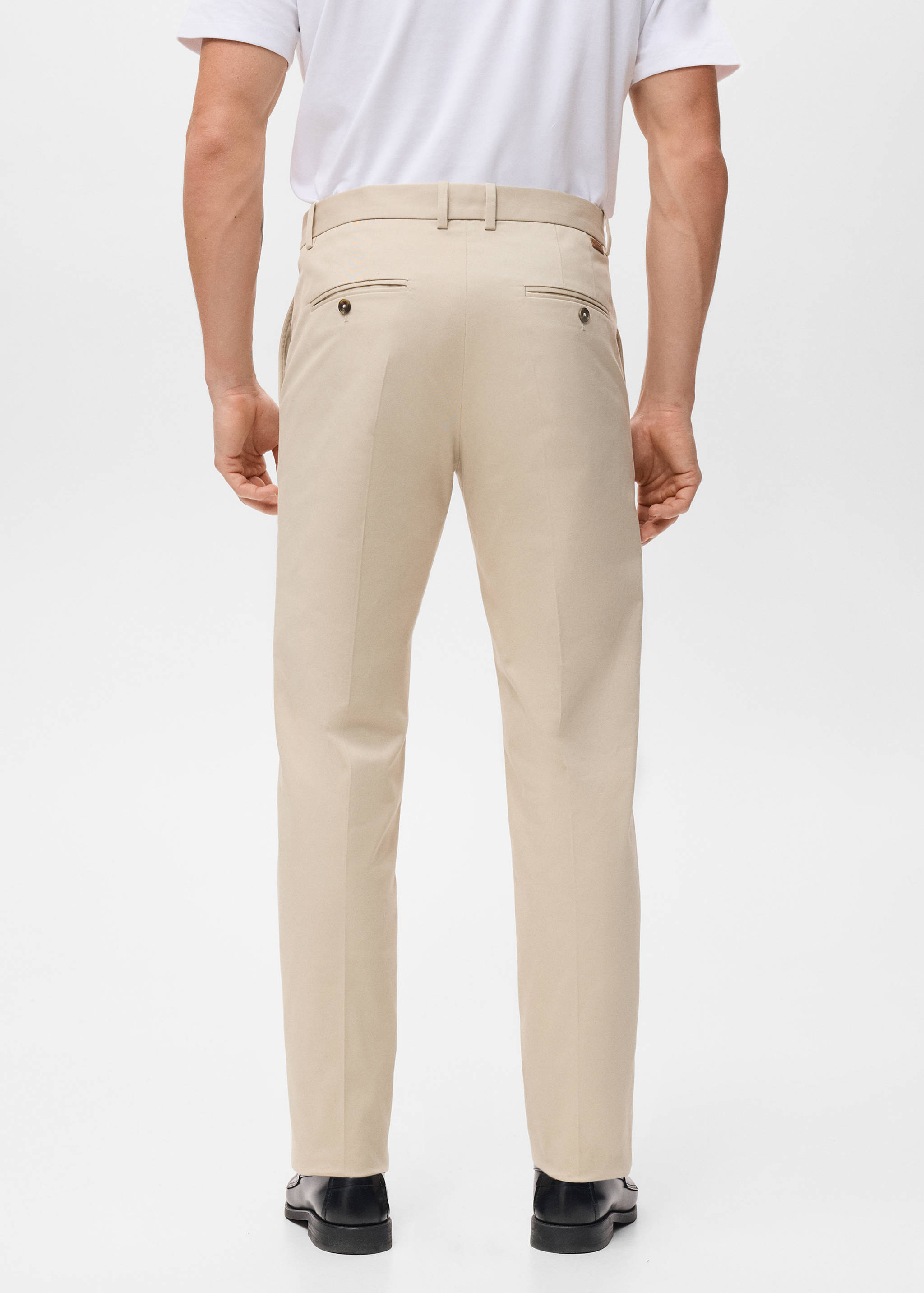 Regular-fit cotton trousers - Reverse of the article