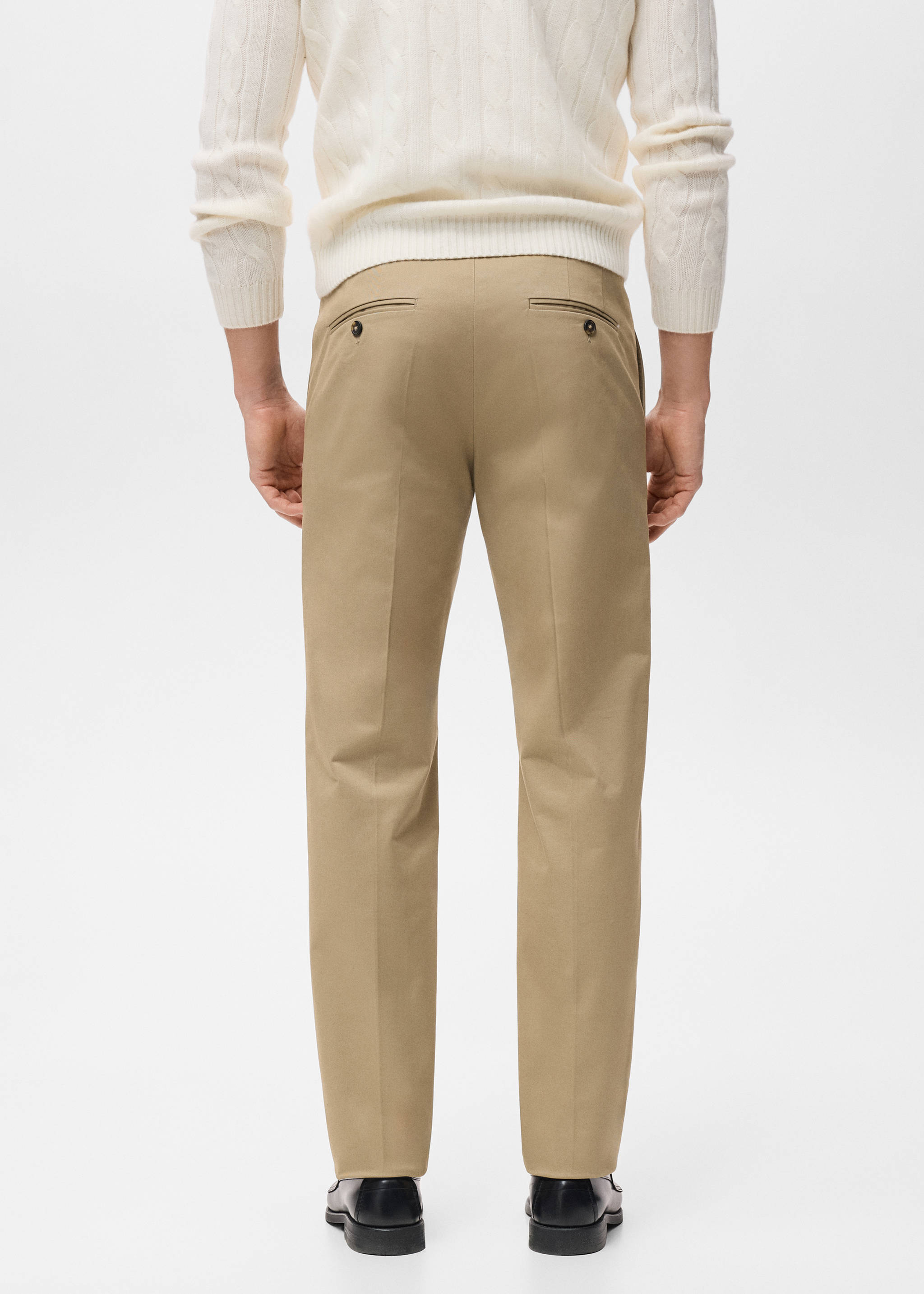 Regular-fit cotton pants - Reverse of the article