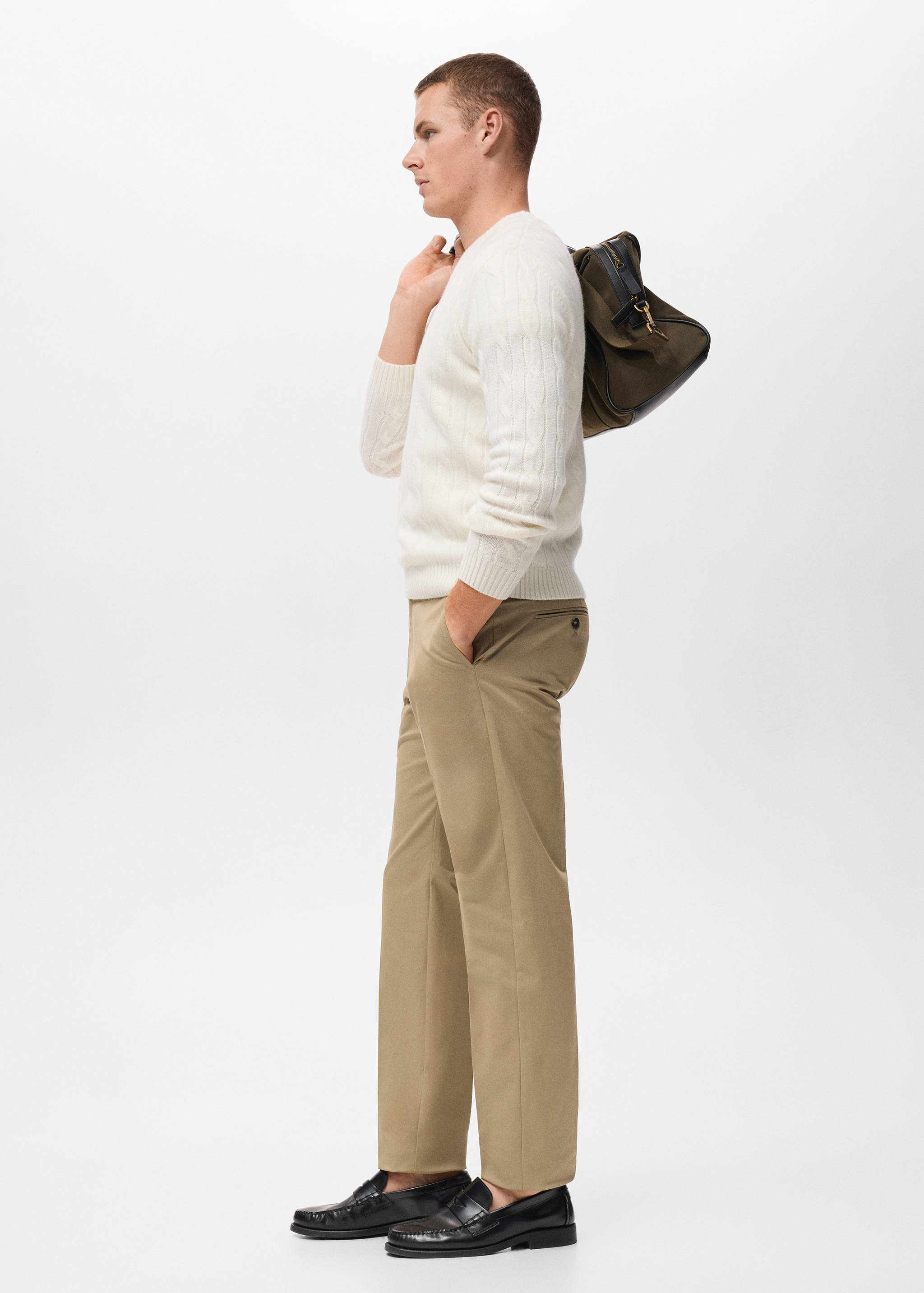 Regular-fit cotton pants - Details of the article 2