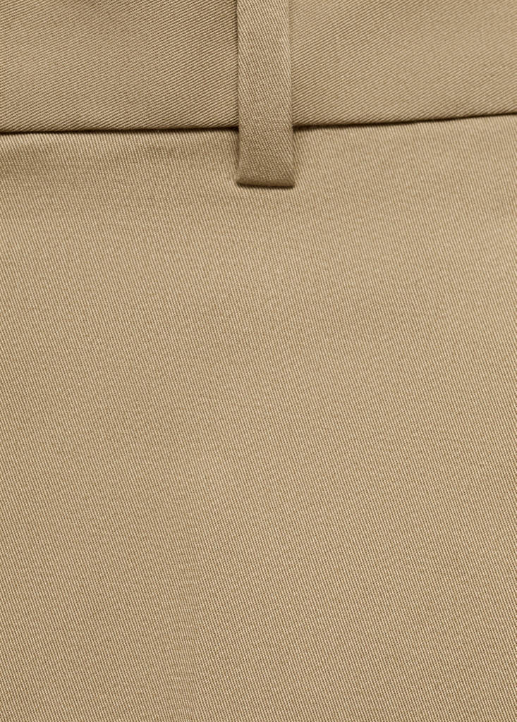 Regular-fit cotton trousers — Beige