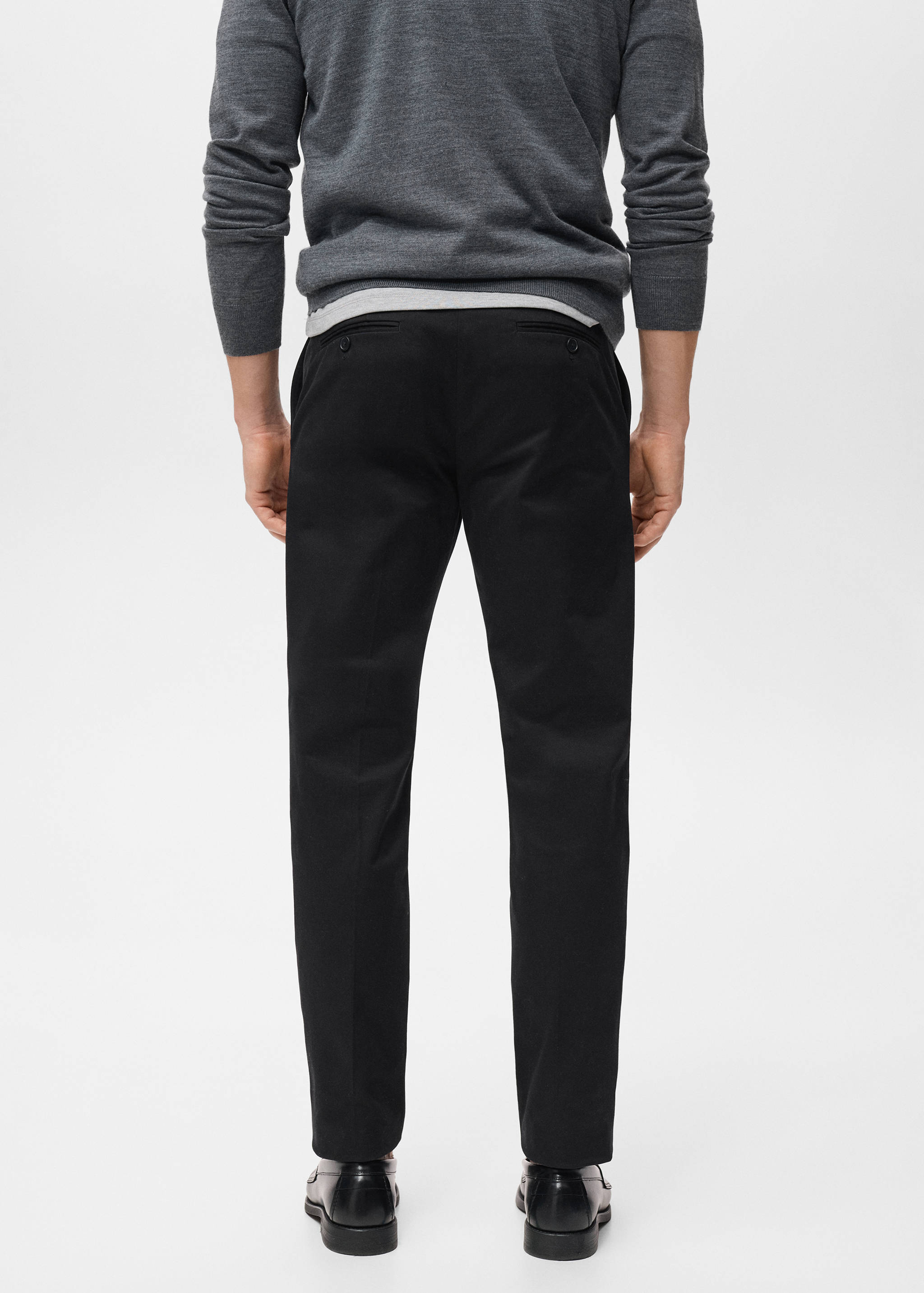 Regular-fit cotton pants - Reverse of the article