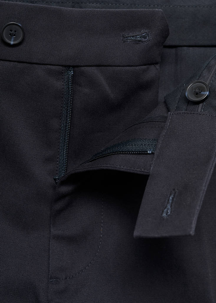 Regular-fit cotton trousers — Navy