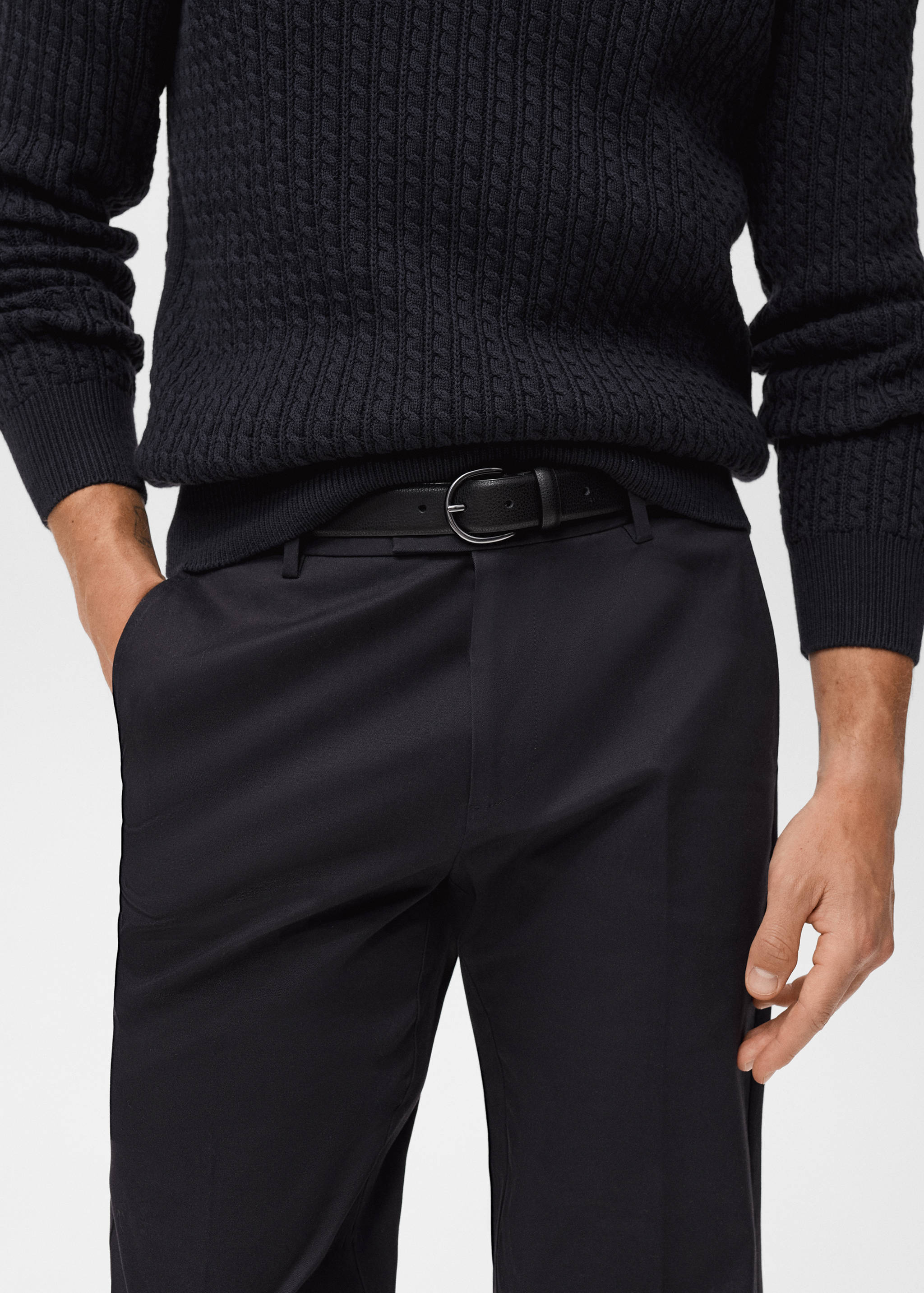 Regular-fit cotton pants - Details of the article 1