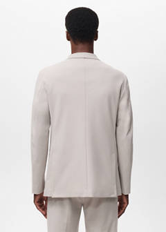 Zurich slim-fit Thermolite® suit jacket — Beige 3
