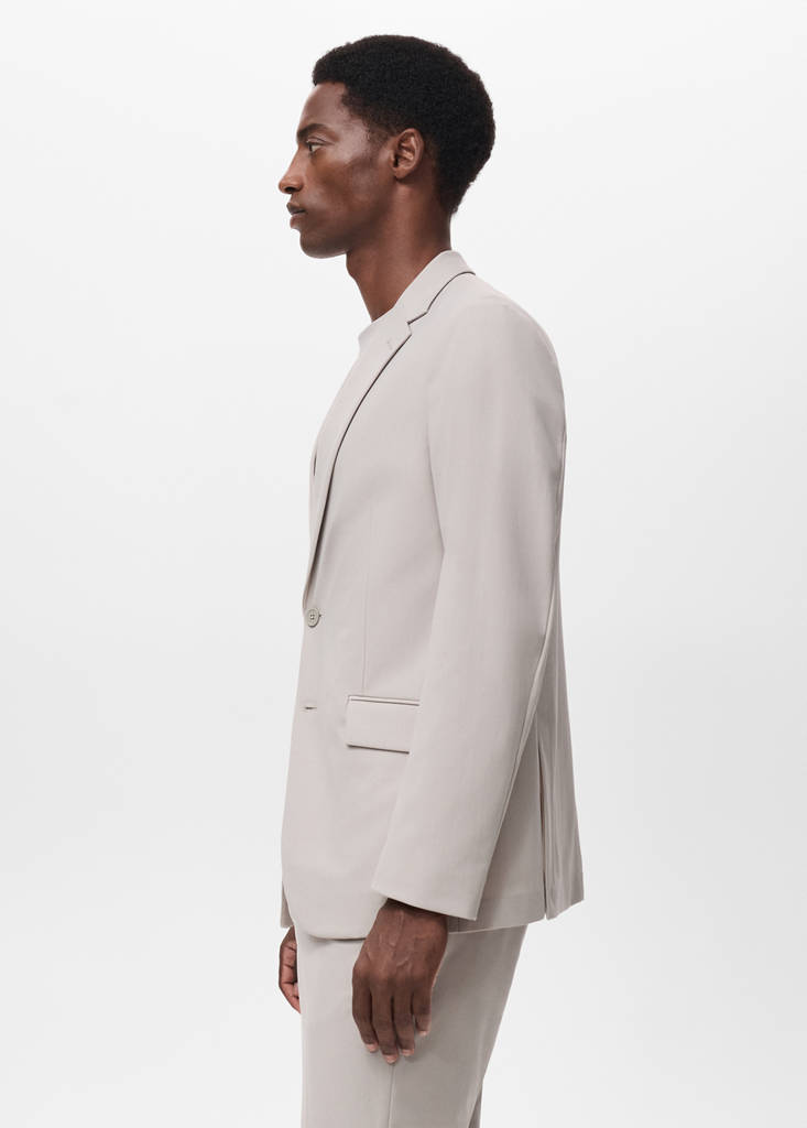 Zurich slim-fit Thermolite® suit jacket — Beige