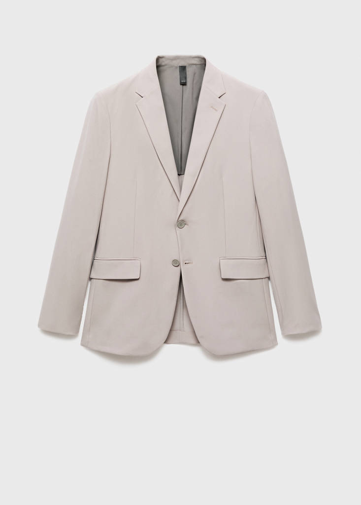 Zurich slim-fit Thermolite® suit jacket — Beige