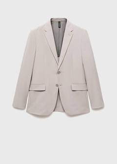 Zurich slim-fit Thermolite® suit jacket — Beige 8
