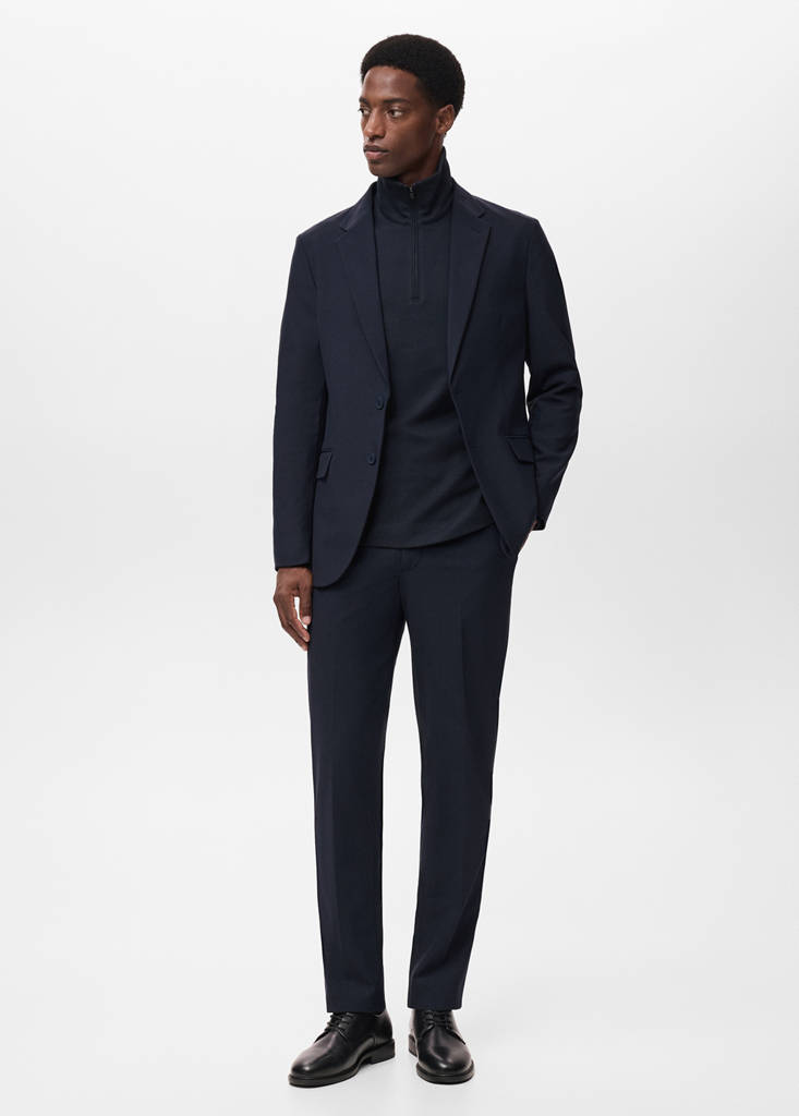 Zurich slim-fit Thermolite® suit jacket — Navy