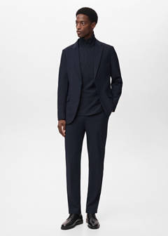 Zurich slim-fit Thermolite® suit jacket — Navy 3