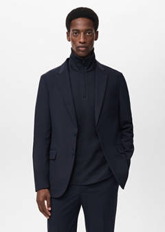 Zurich slim-fit Thermolite® suit jacket — Navy 1