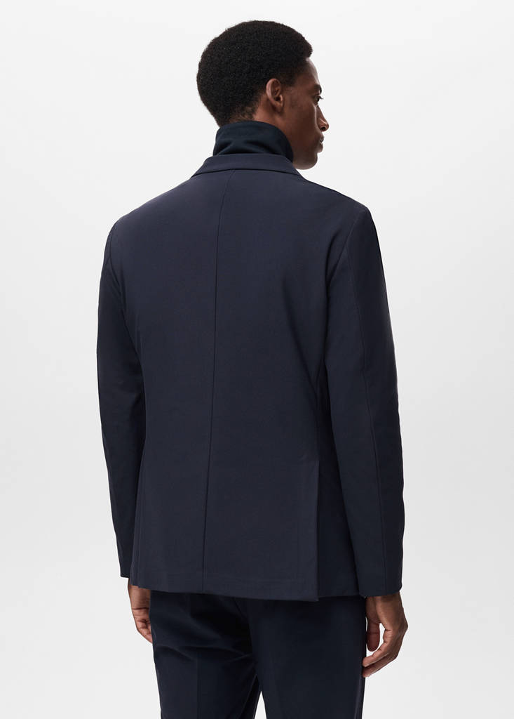 Zurich slim-fit Thermolite® suit jacket — Navy