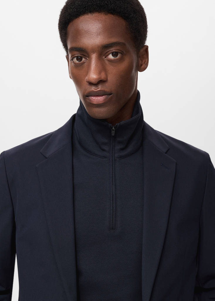 Zurich slim-fit Thermolite® suit jacket — Navy