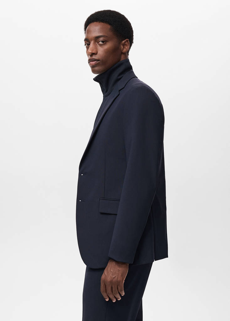 Zurich slim-fit Thermolite® suit jacket — Navy
