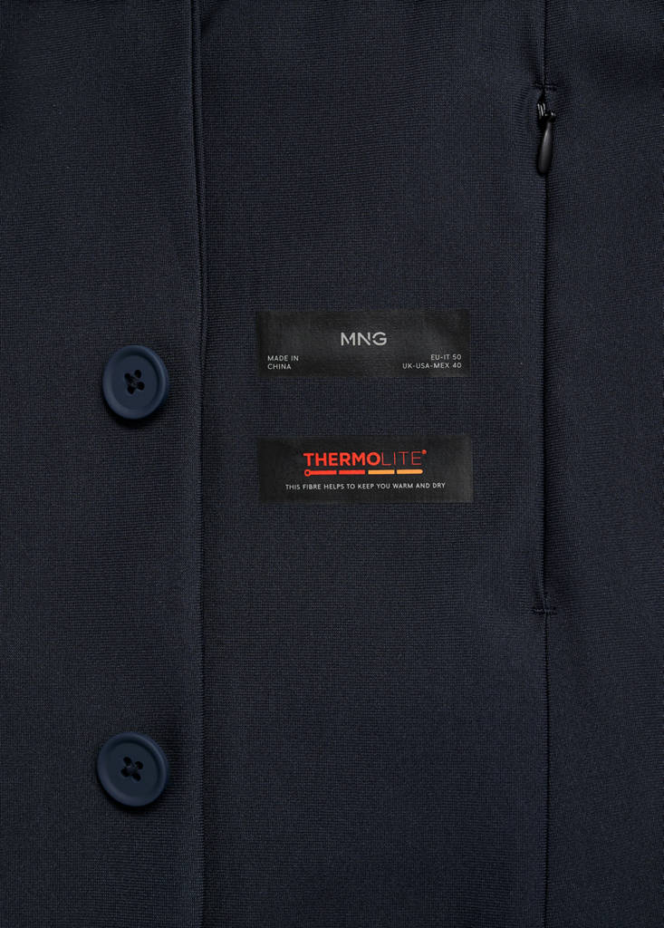 Zurich slim-fit Thermolite® suit jacket — Navy