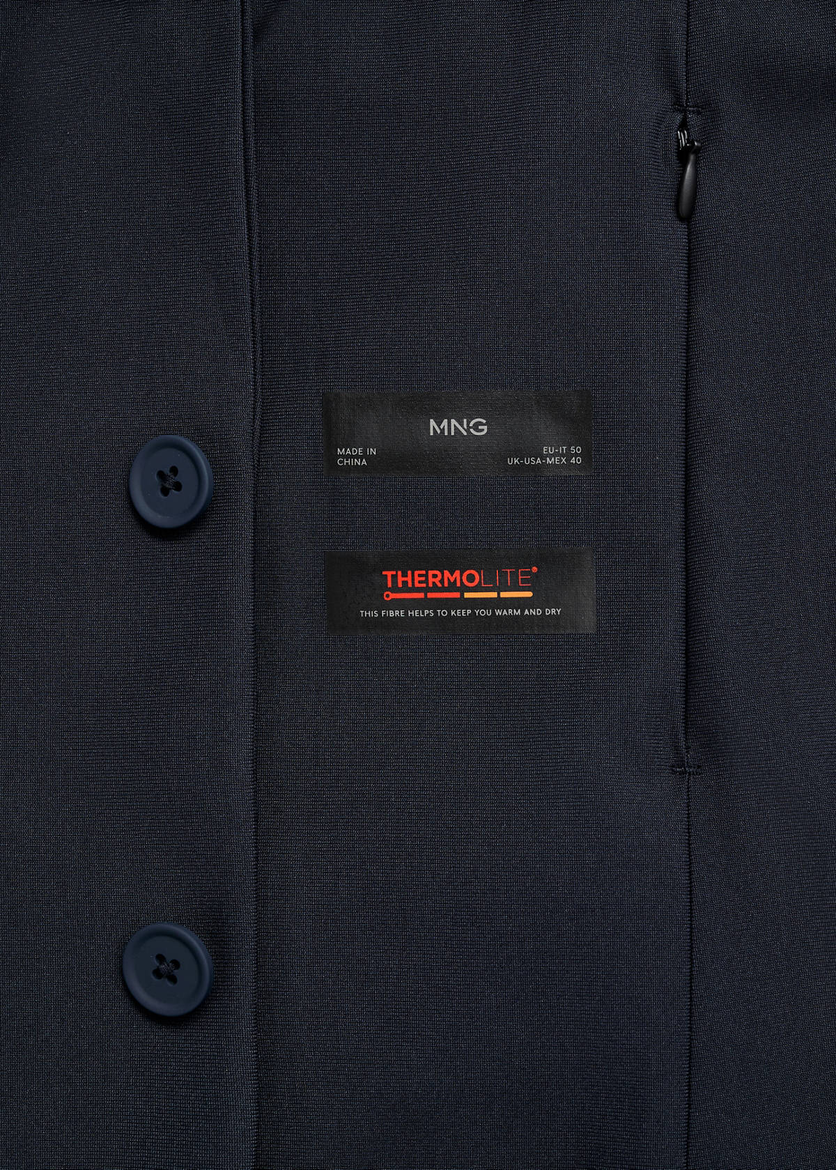 Zurich slim-fit Thermolite® suit jacket — Navy