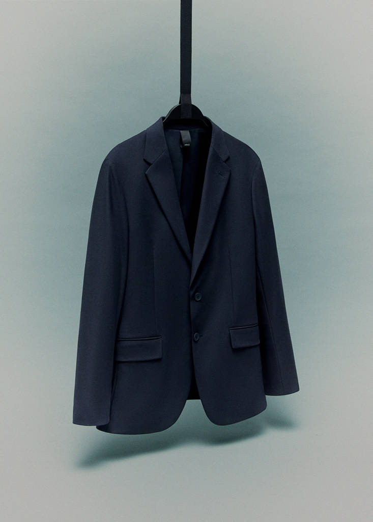 Zurich slim-fit Thermolite® suit jacket — Navy