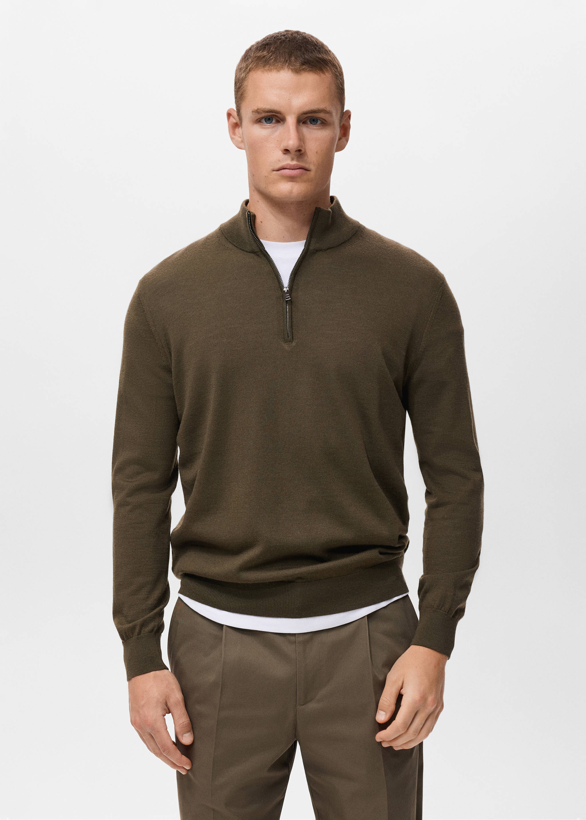 كنزة برقبة بيركنز 100% صوف ميرينو - رؤية وسط