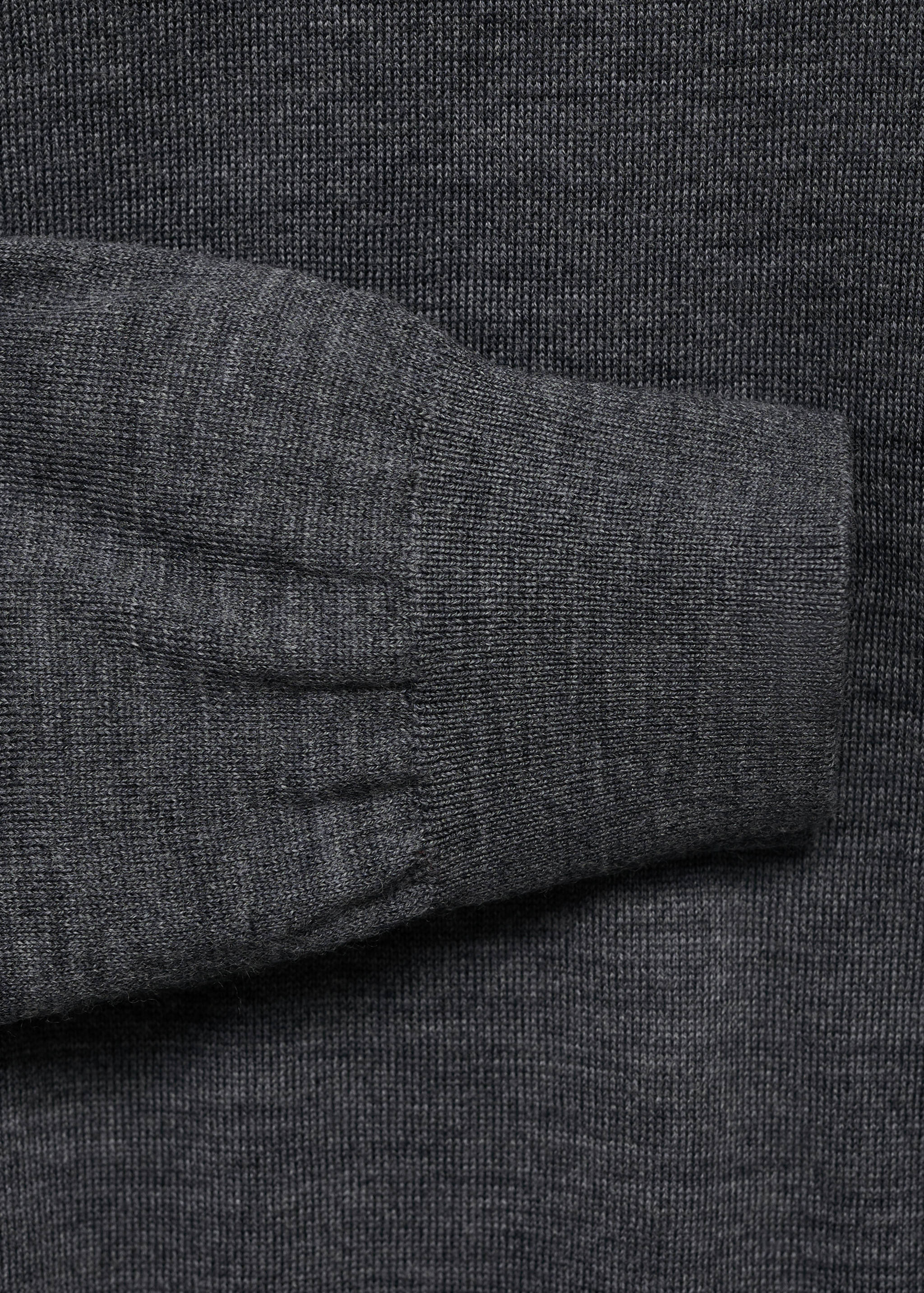 100% merino wool sweater with perkins collar - Details of the article 0