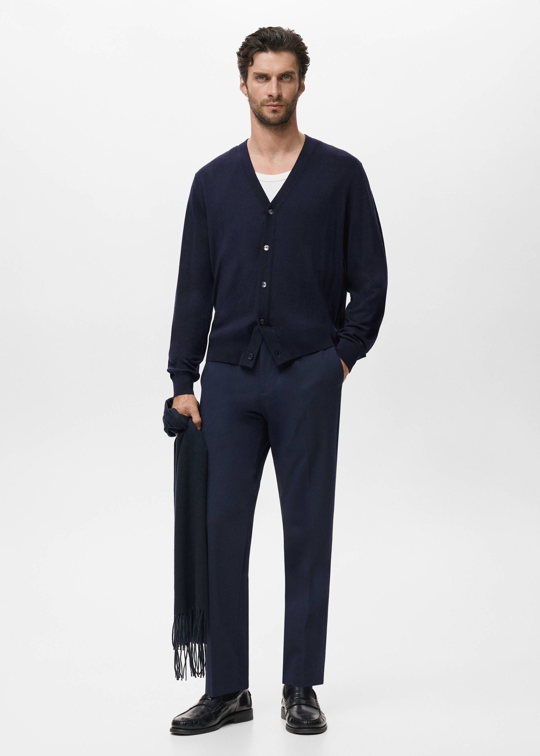 Cárdigan 100% lana merino - Plano general