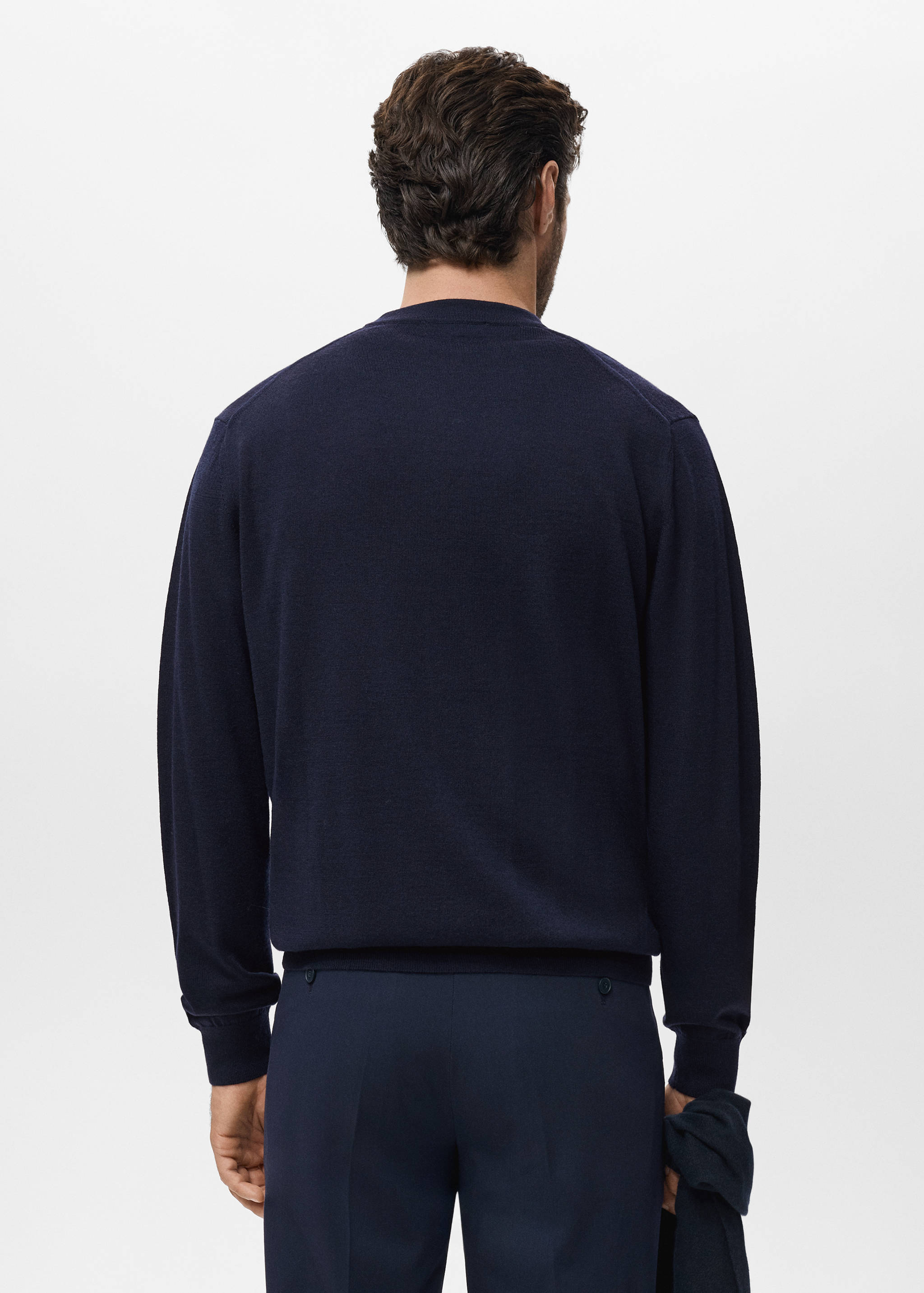 Cárdigan 100% lana merino - Reverso del artículo