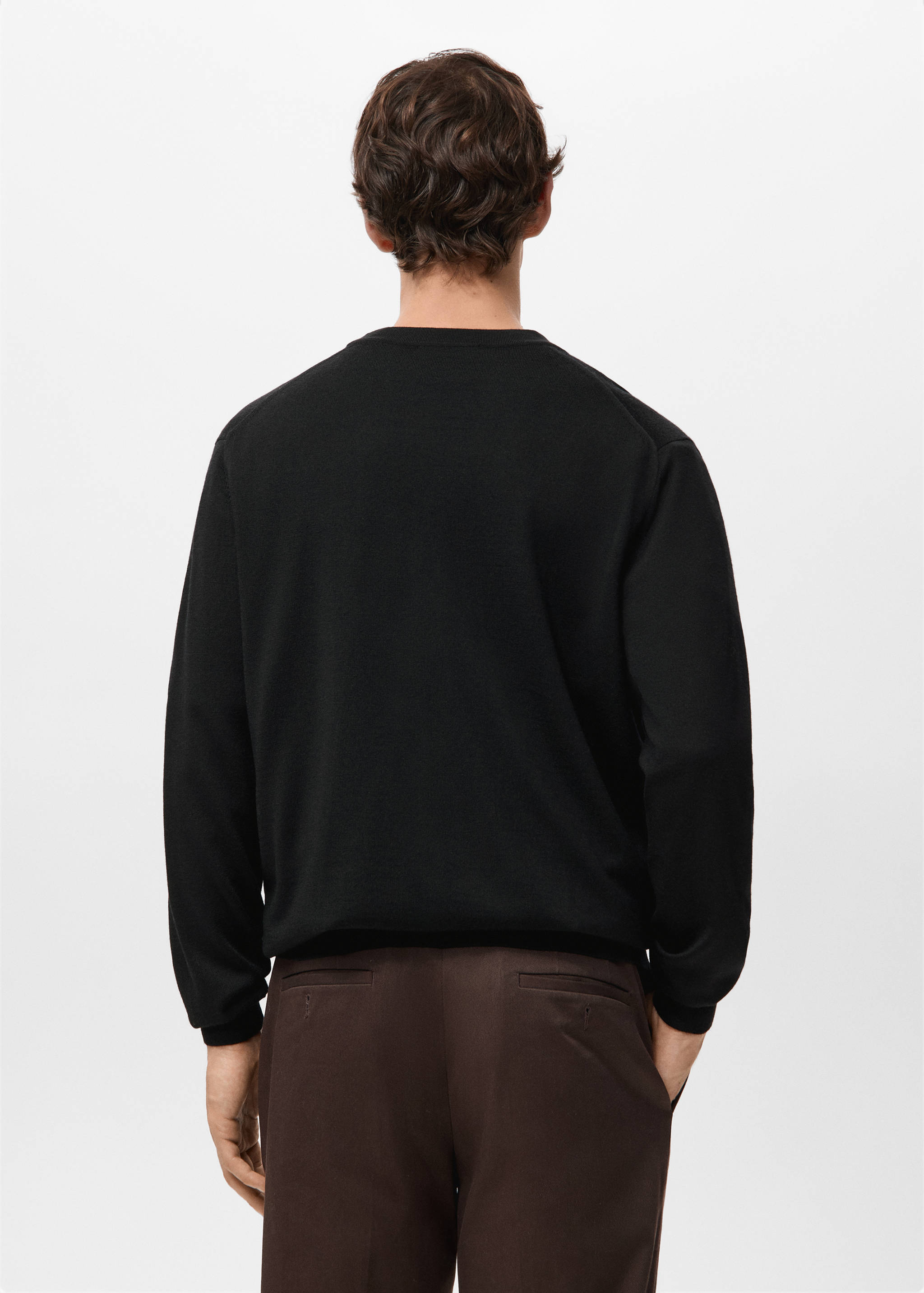 100% merino wool cardigan - Reverse of the article