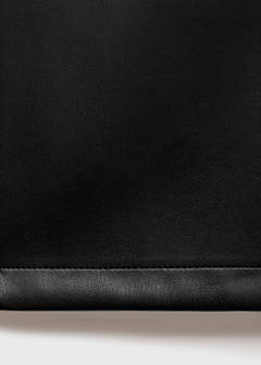 Straight leather-effect trousers — Black 4