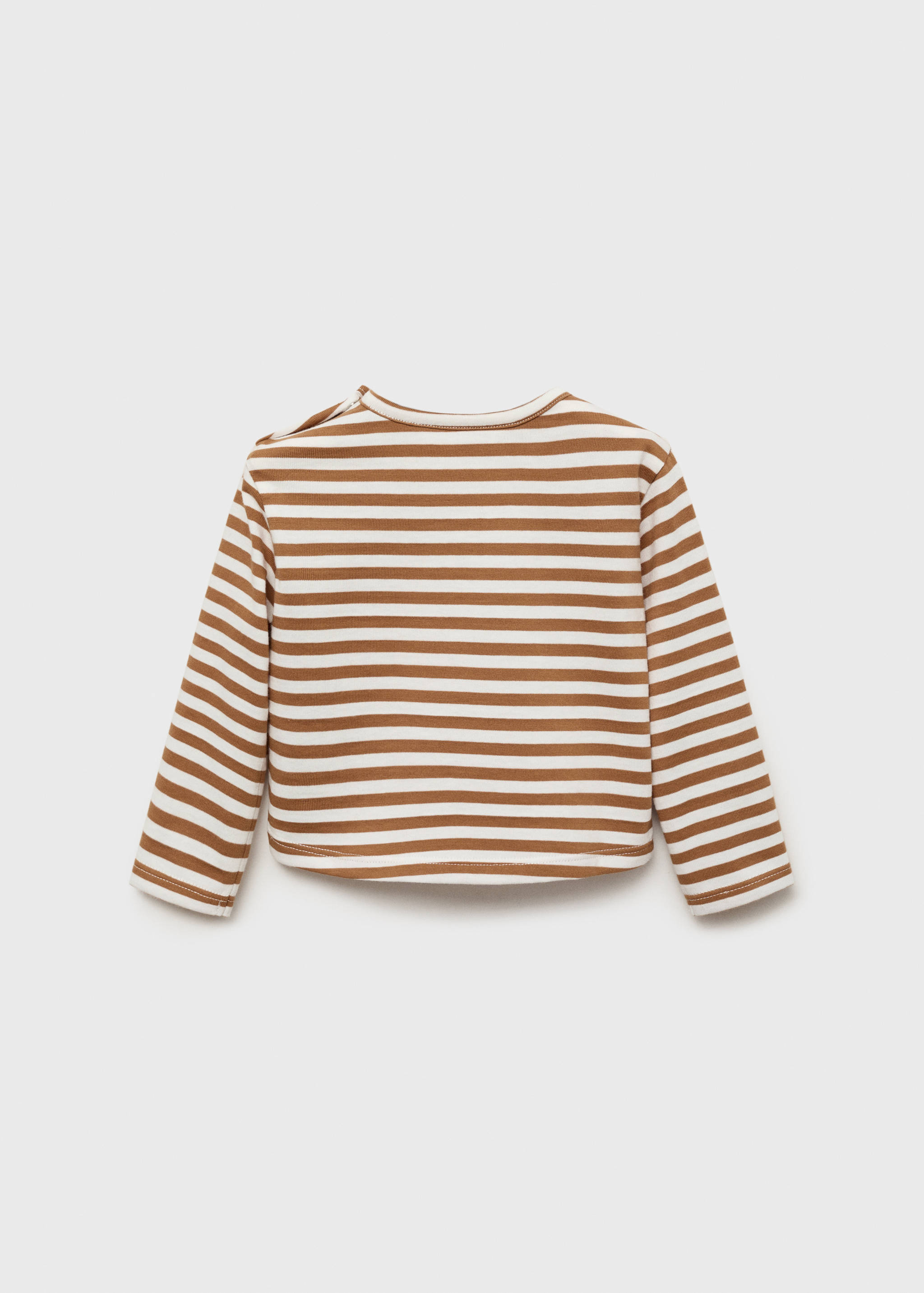 Striped cotton T-shirt - Reverse of the article