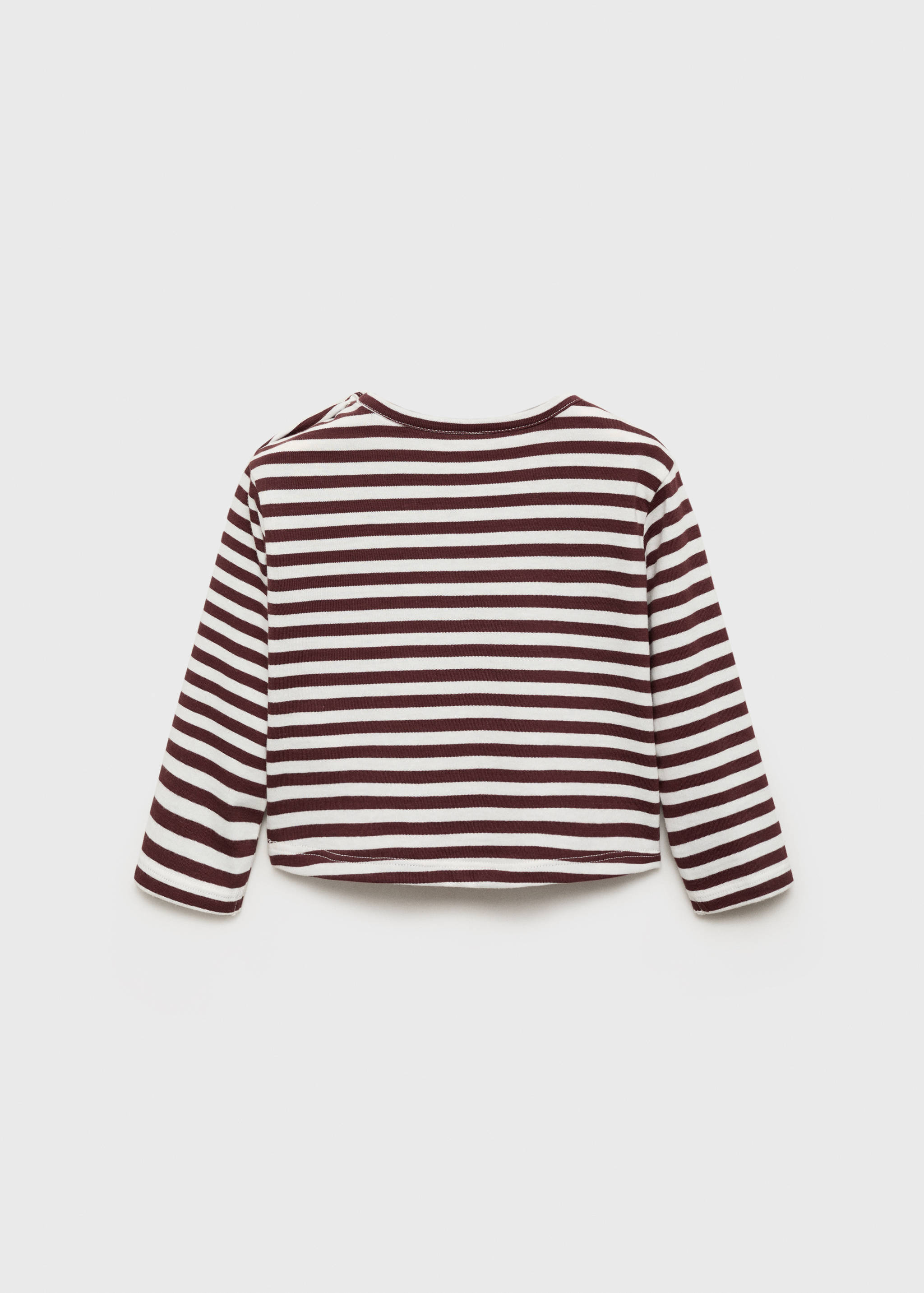 Striped cotton T-shirt - Reverse of the article