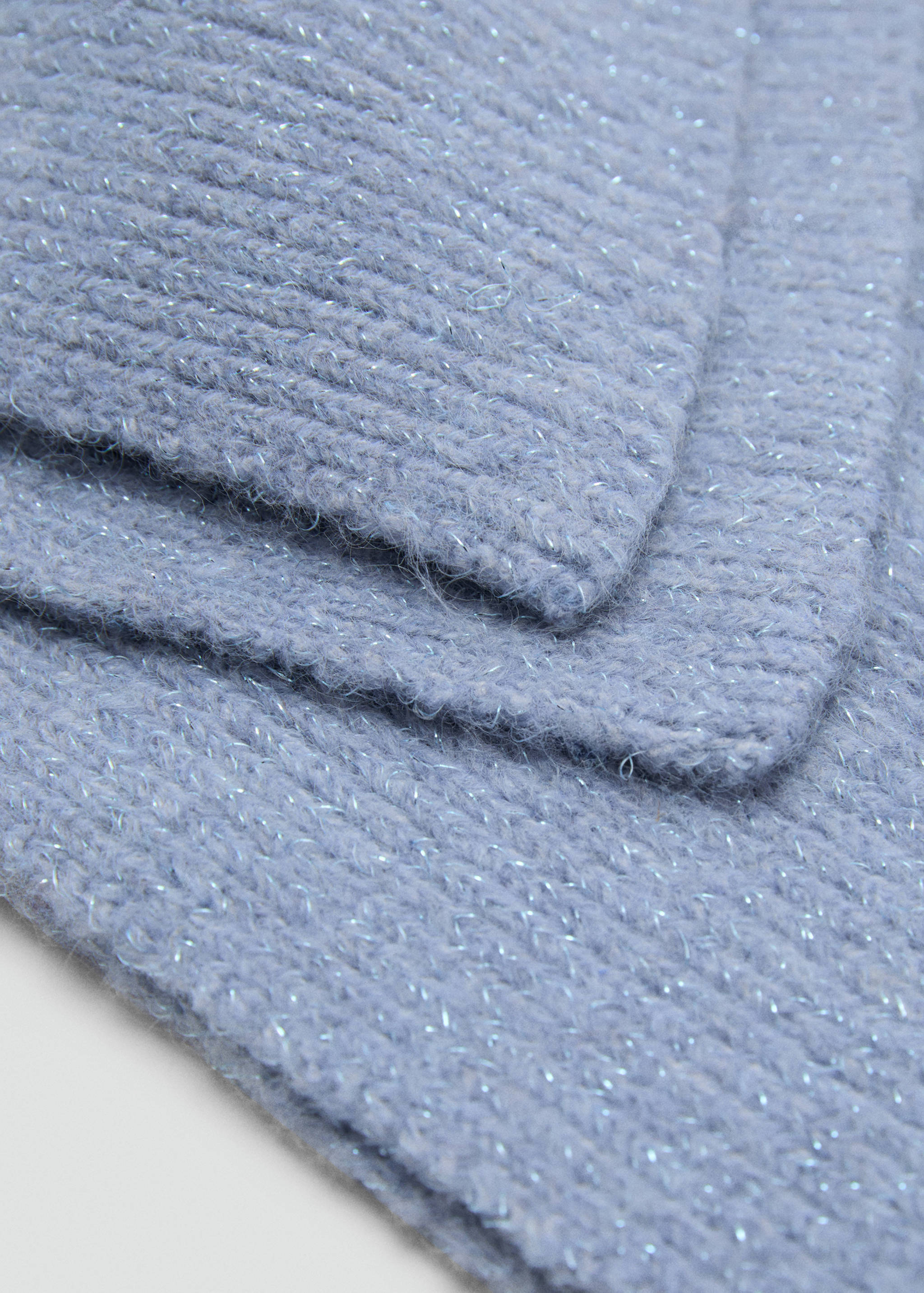 Ribbed lurex scarf - Medium plane