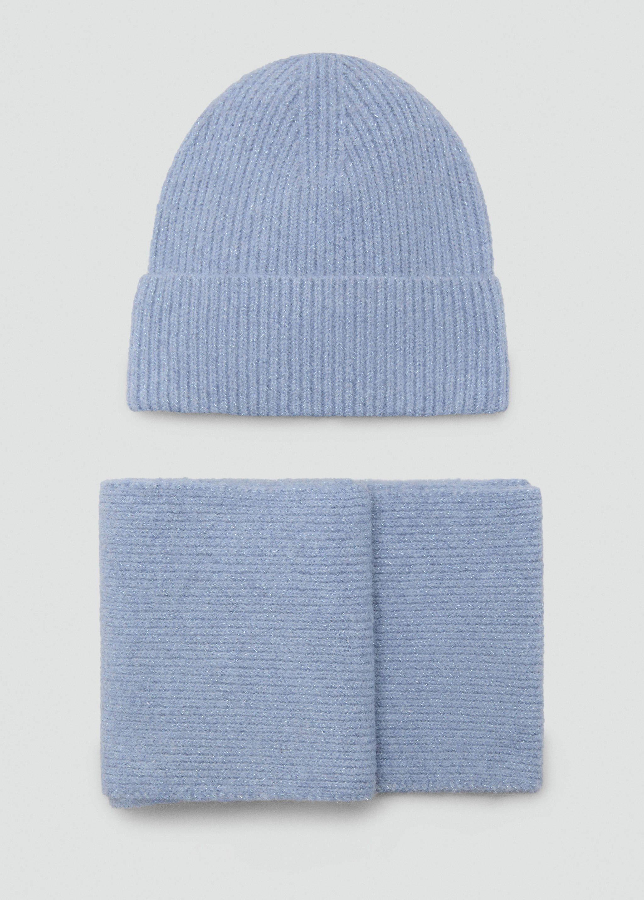 Ribbed lurex scarf - Details of the article 1