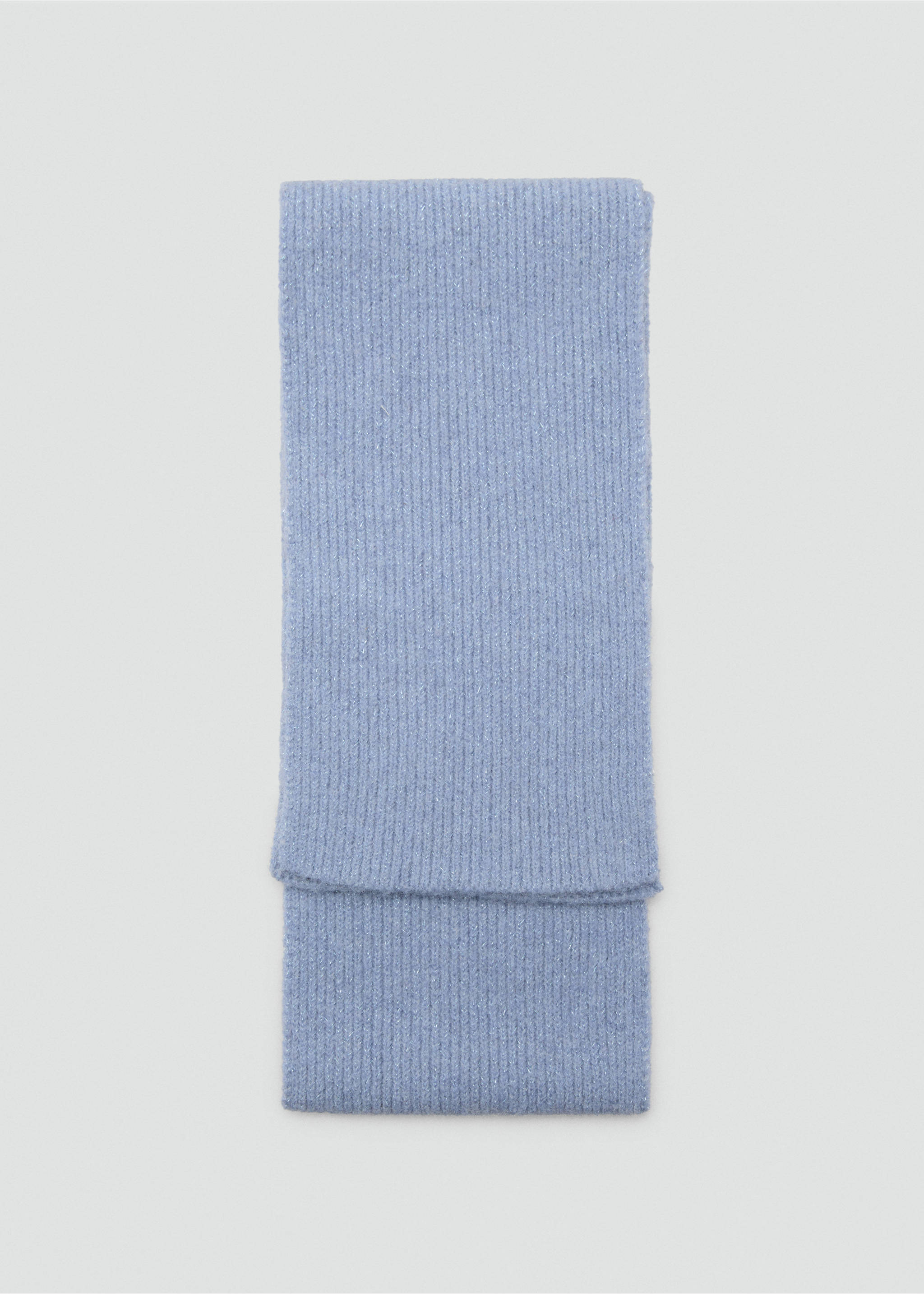 Ribbed lurex scarf - Article without model, Sky Blue. Ref: 17055980-00.