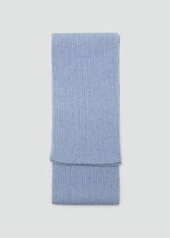 Ribbed lurex scarf — Sky Blue 1