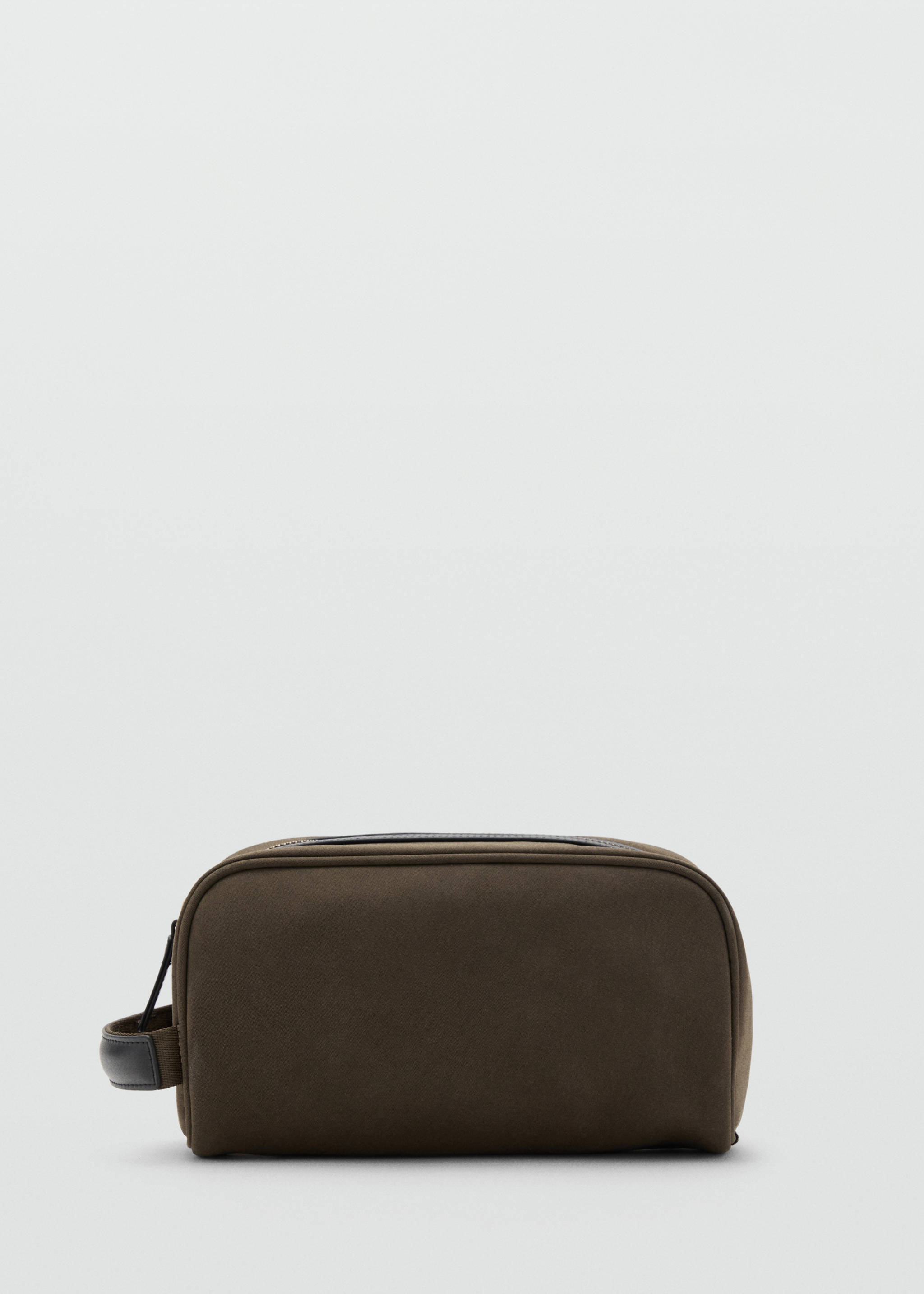 Cotton toiletry case with leather details - Article without model