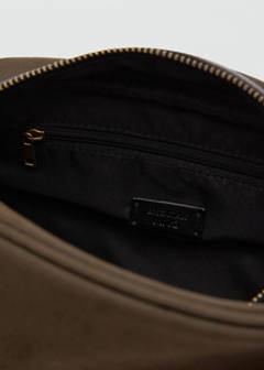 Cotton toiletry case with leather details — Khaki 4