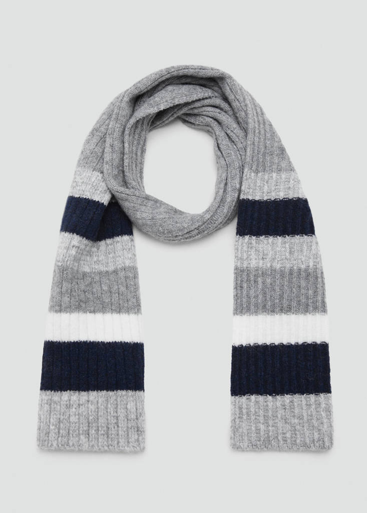 Striped knit scarf - thumbnail 4