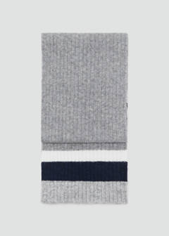 Striped knit scarf — Grey 1