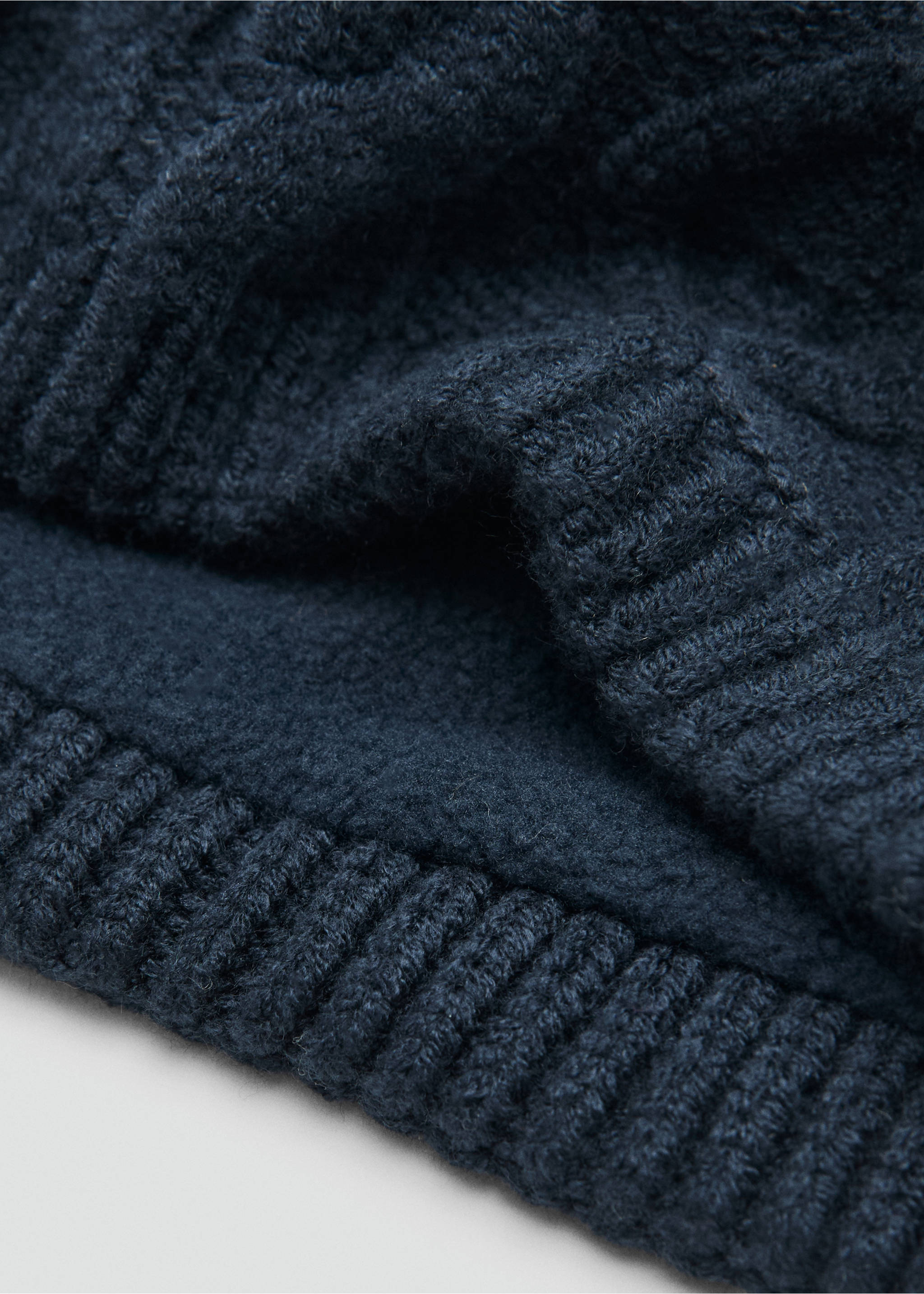 Bufanda punto ochos - Detalle del artículo 1, Azul marino. Ref: 17055985-00.