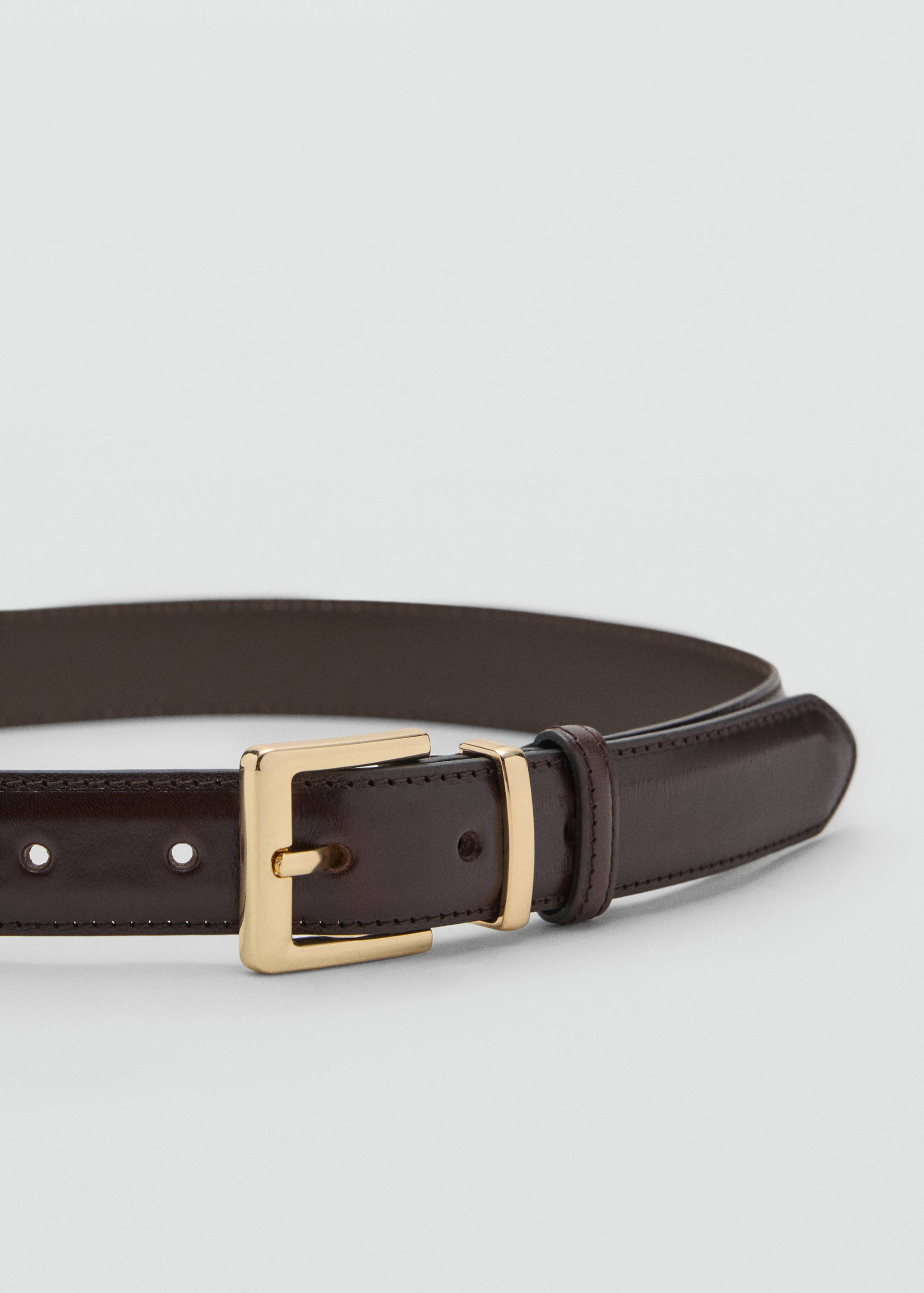 Leather belt with square buckle - Details of the article 1