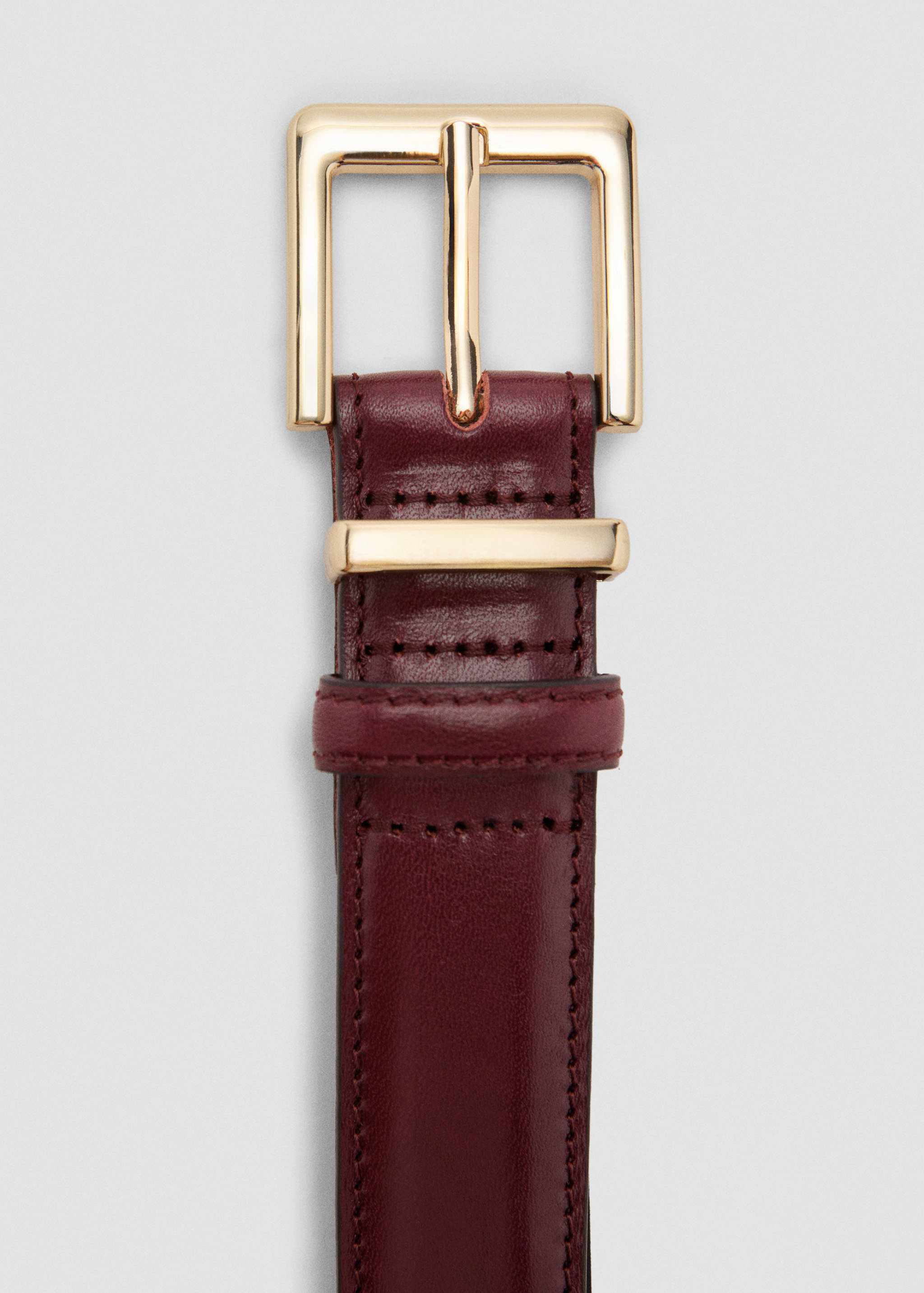 方扣皮革腰带 - null