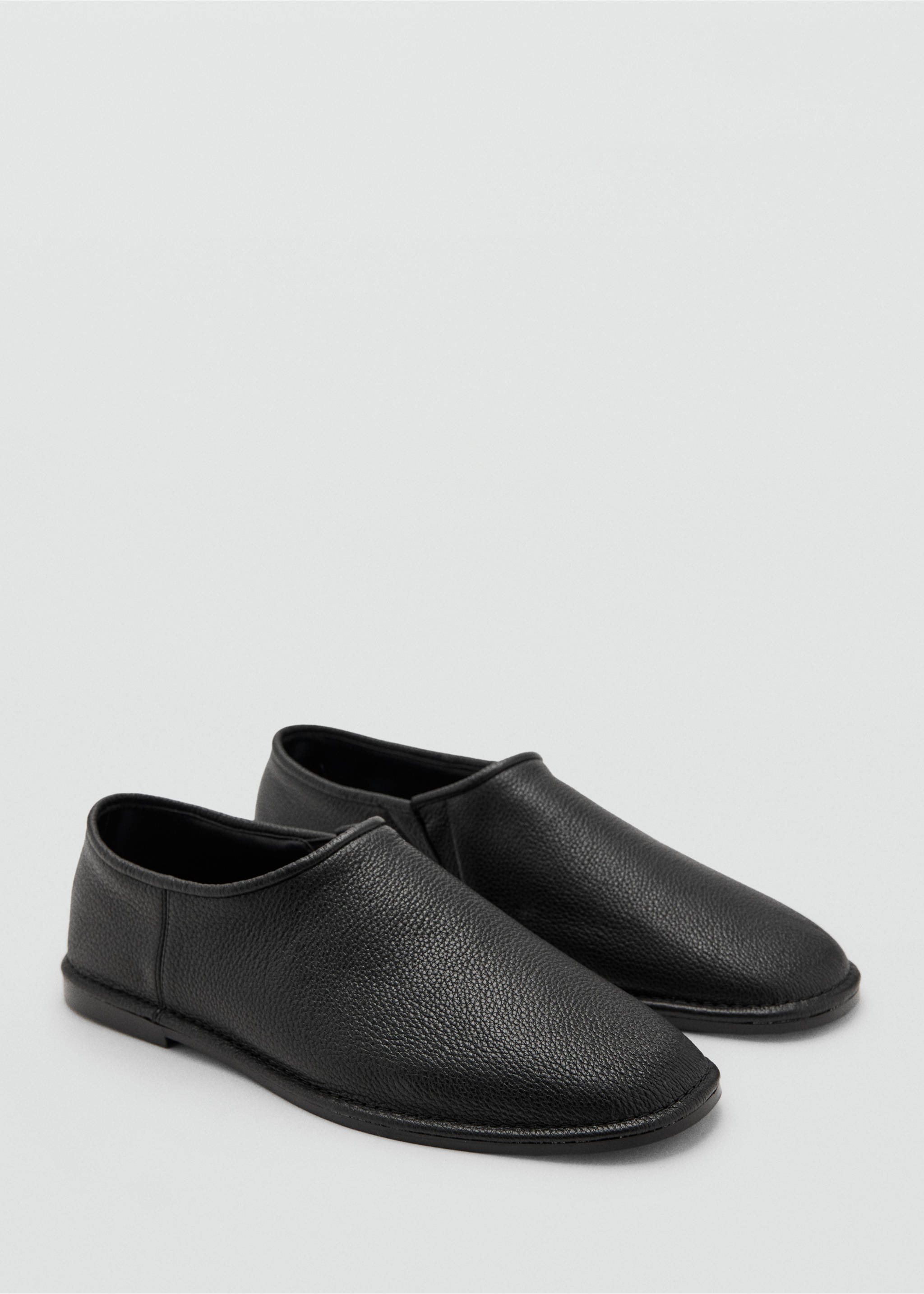 Zapato plano piel - Plano medio, Negro. Ref: 17055997-00.