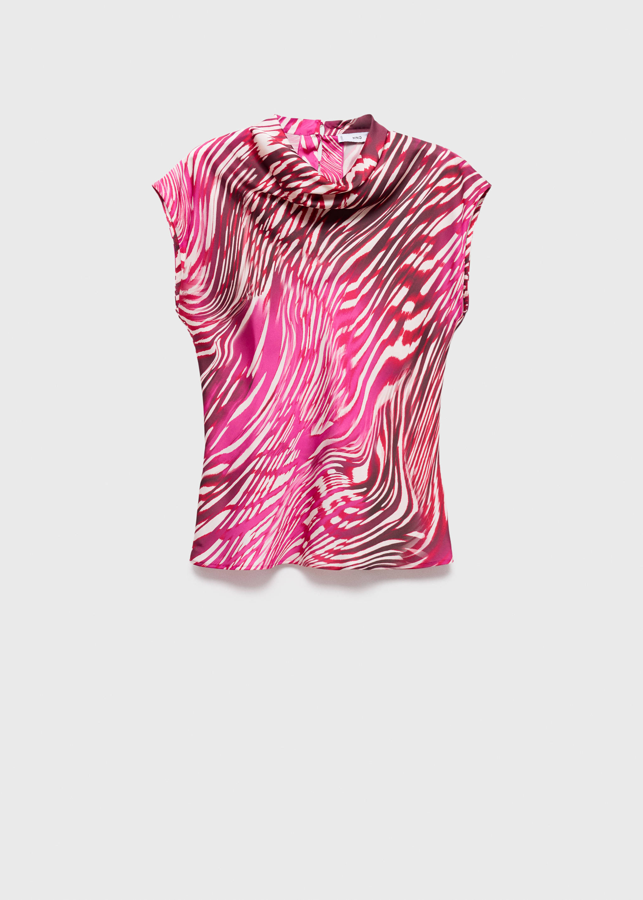 Satin blouse with draped neck - Article without model