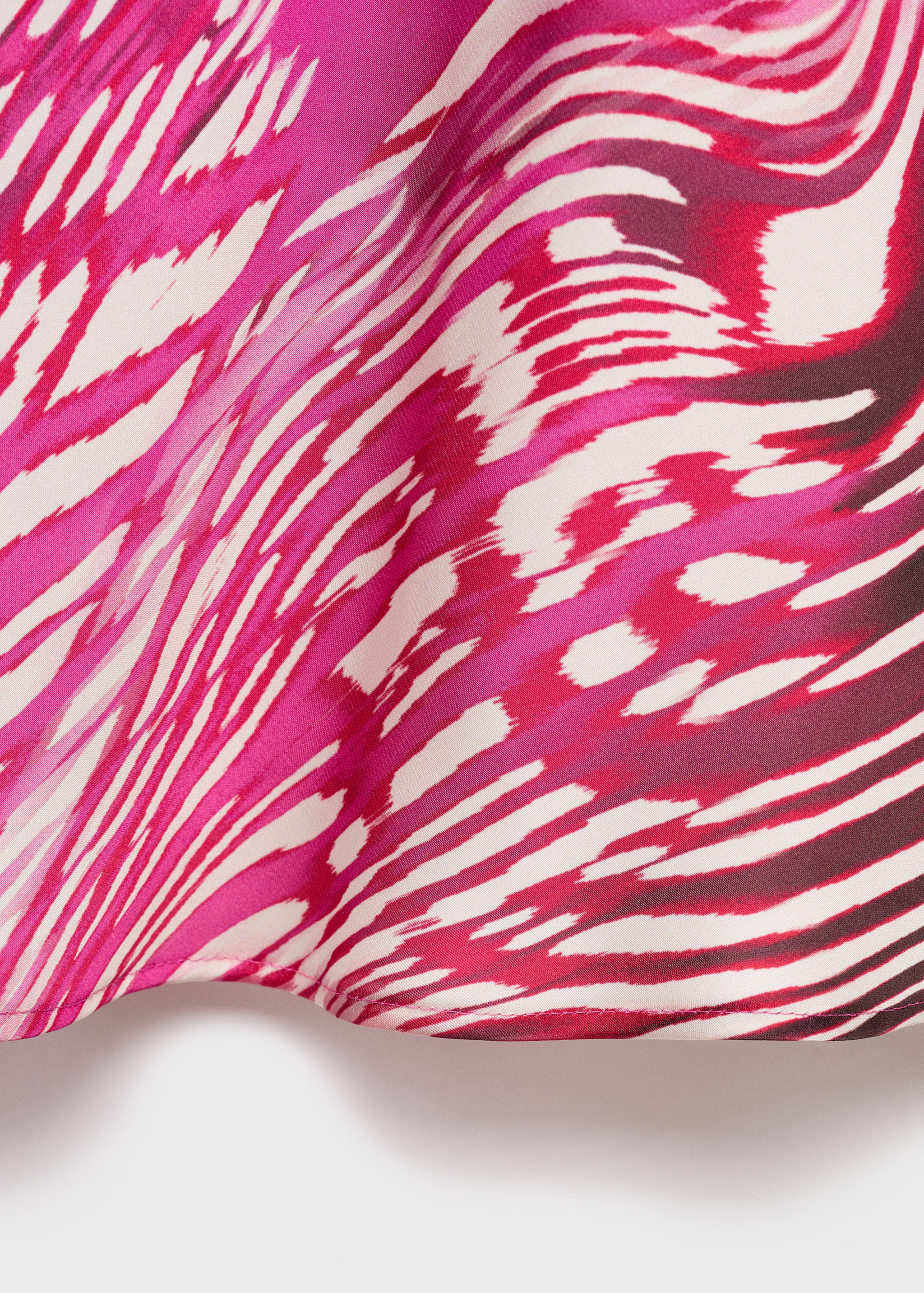 Satin blouse with draped neck - Details of the article 0