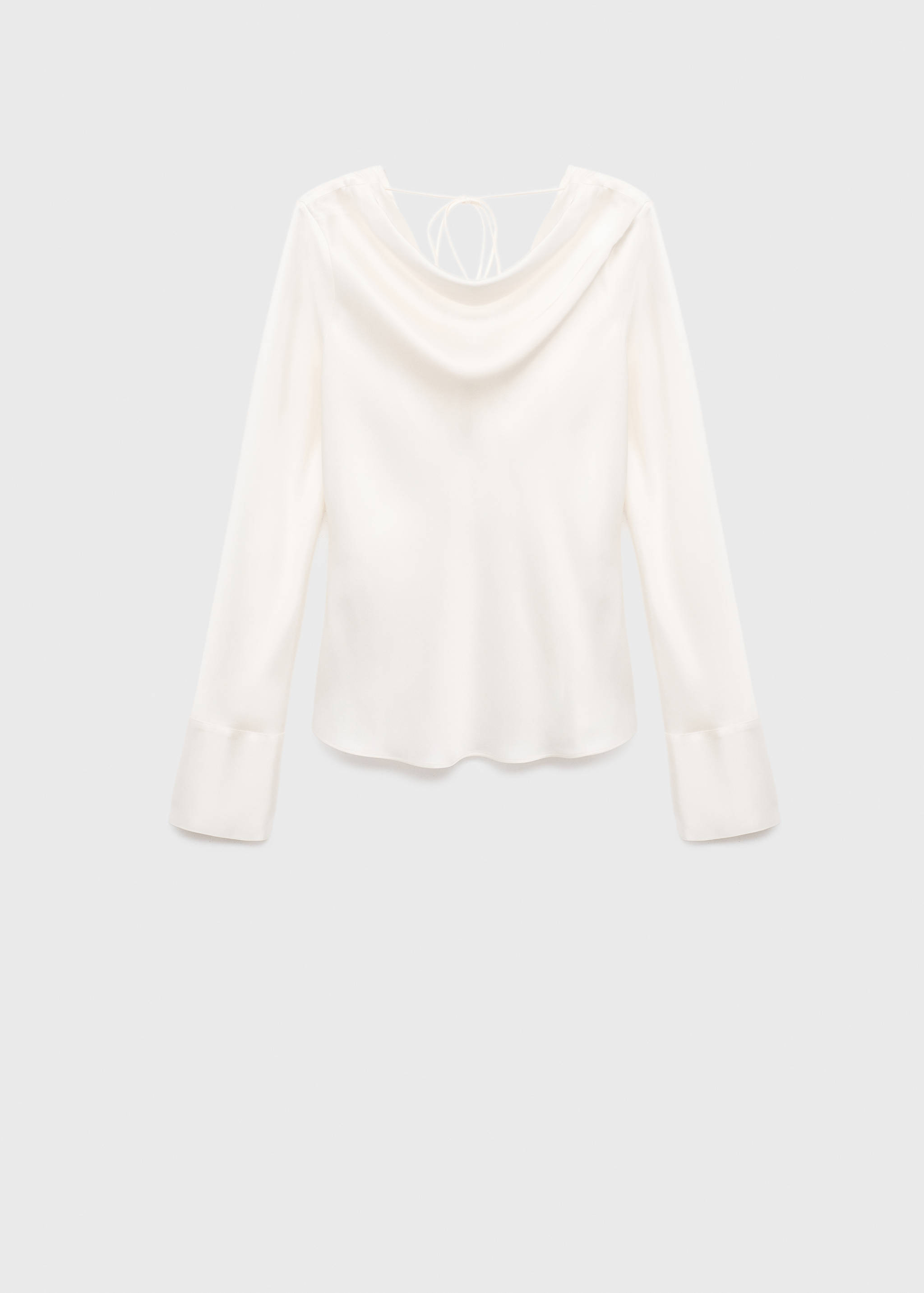 Satin blouse with bow on the back - Article without model