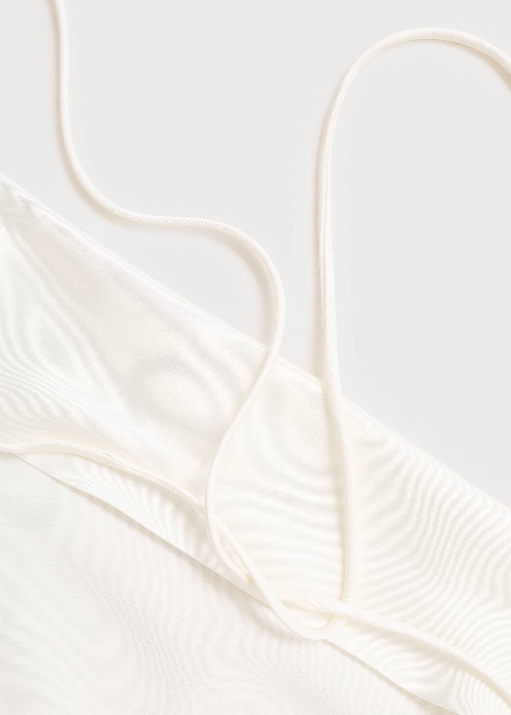 Satin blouse with bow on the back - Details of the article 0