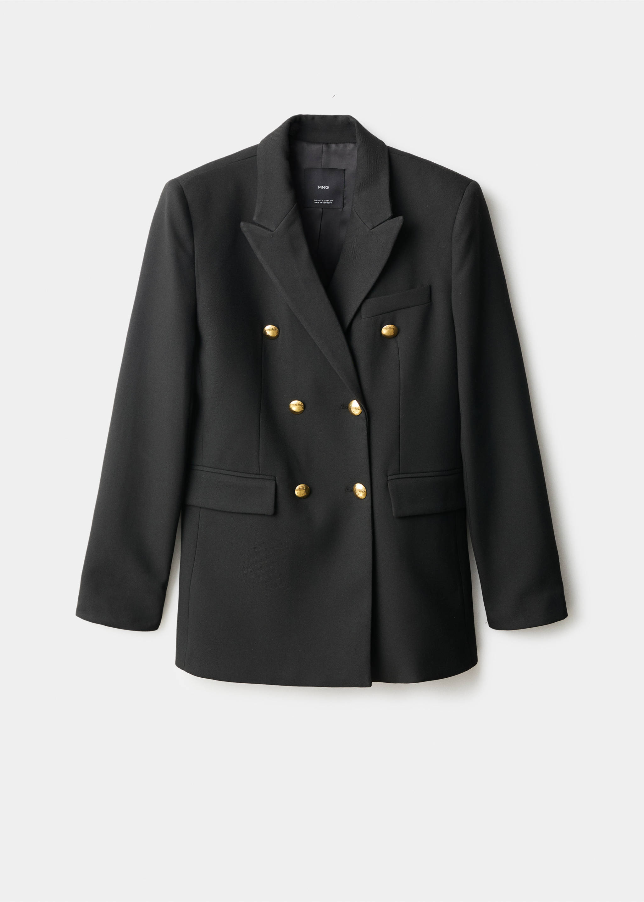 Double-breasted blazer - Article without model, Black. Ref: 17056004-00.