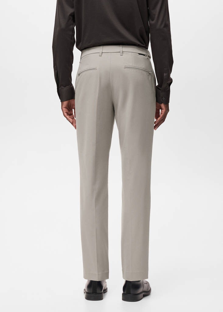 Slim-fit thermoregulating trousers — Light/Pastel Grey